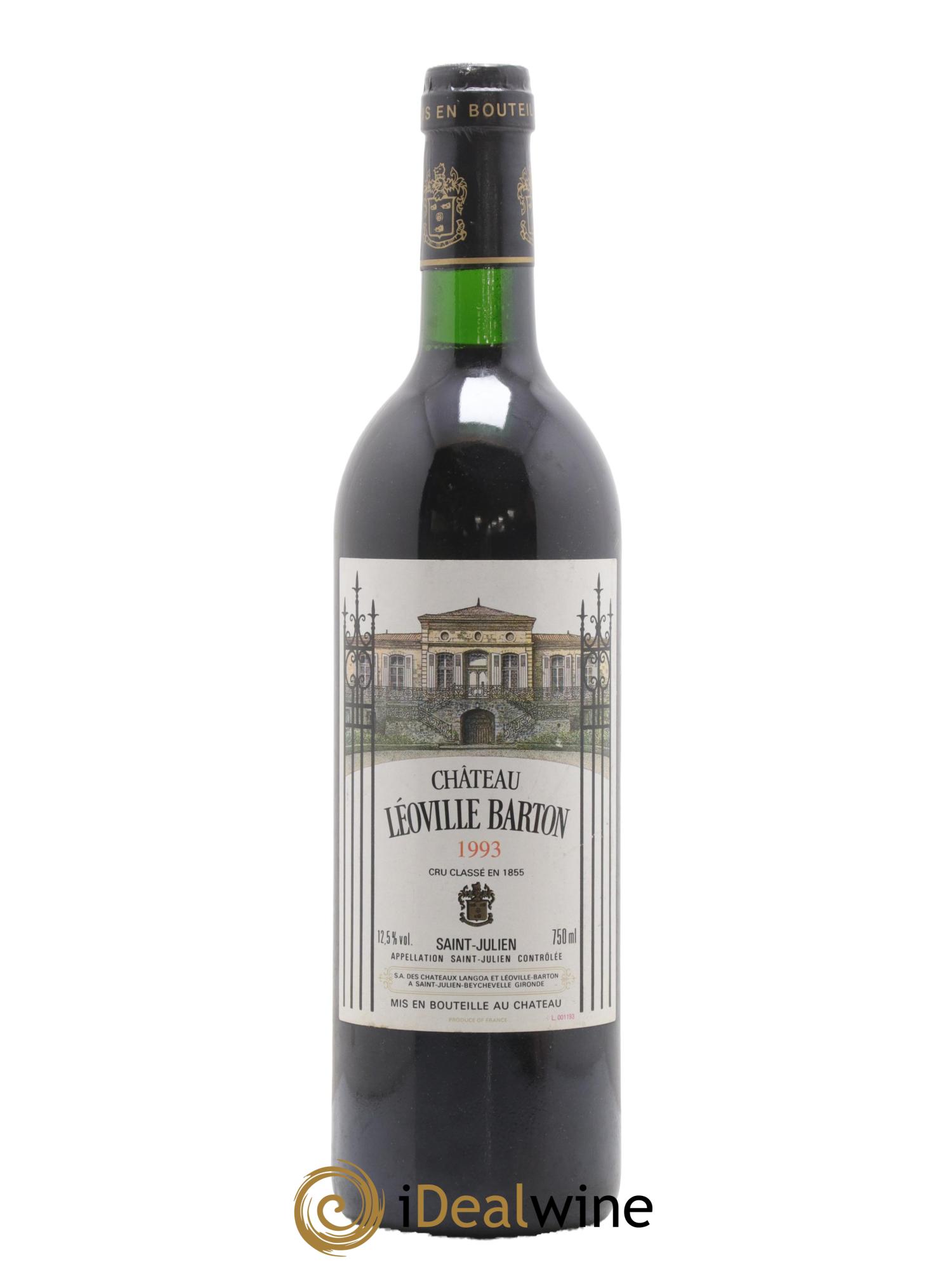 Château Léoville Barton 2ème Grand Cru Classé 1993 - Lot de 1 bouteille - 0