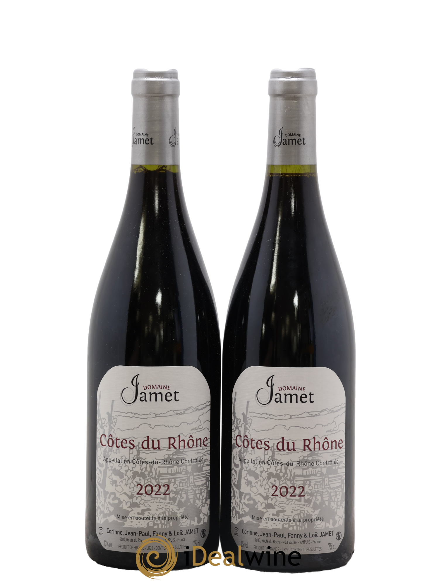 Côtes-du-Rhône Jamet (Domaine) 2022 - Lot de 2 bouteilles - 0