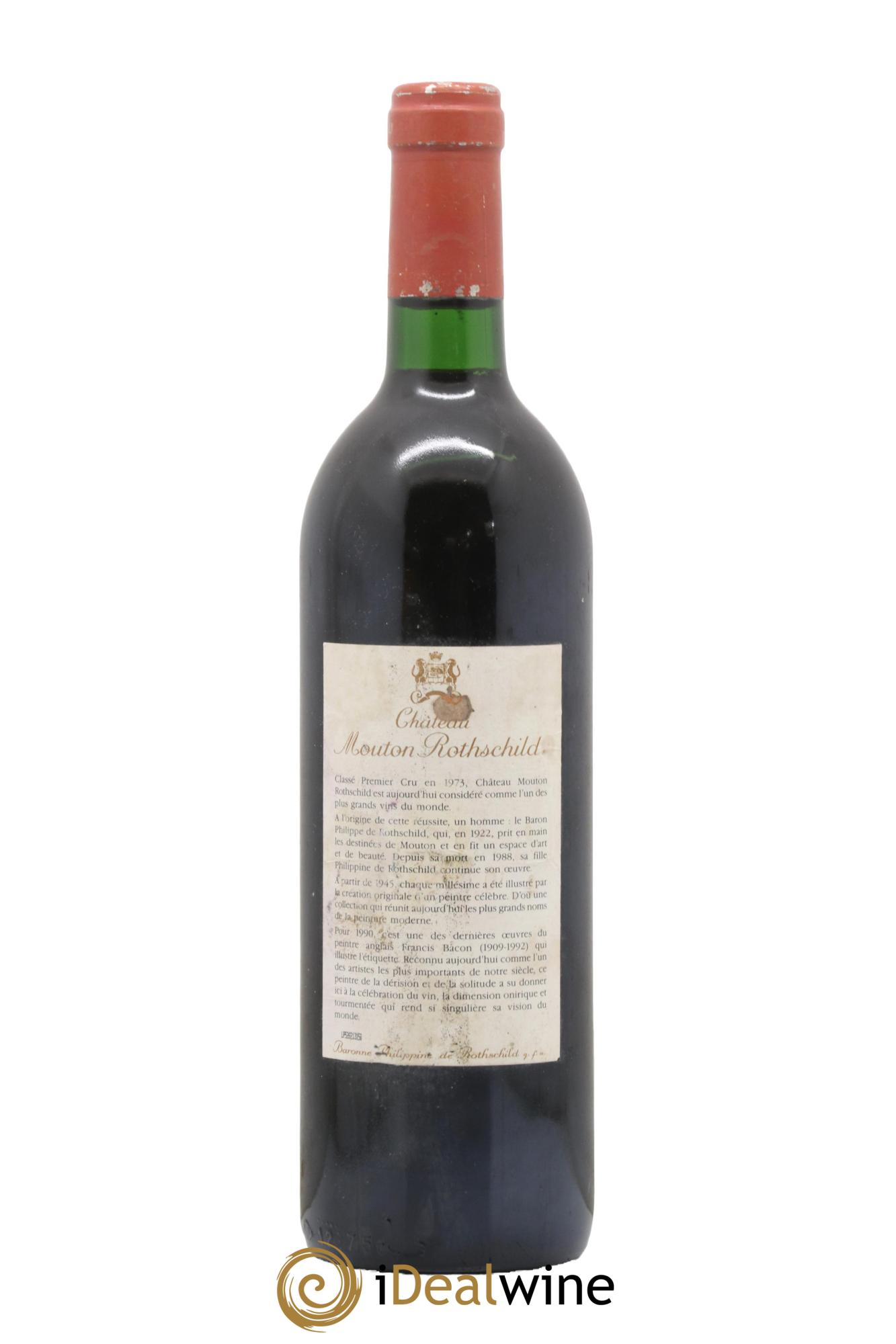 Château Mouton Rothschild 1er Grand Cru Classé 1990 - Lot de 1 bouteille - 1