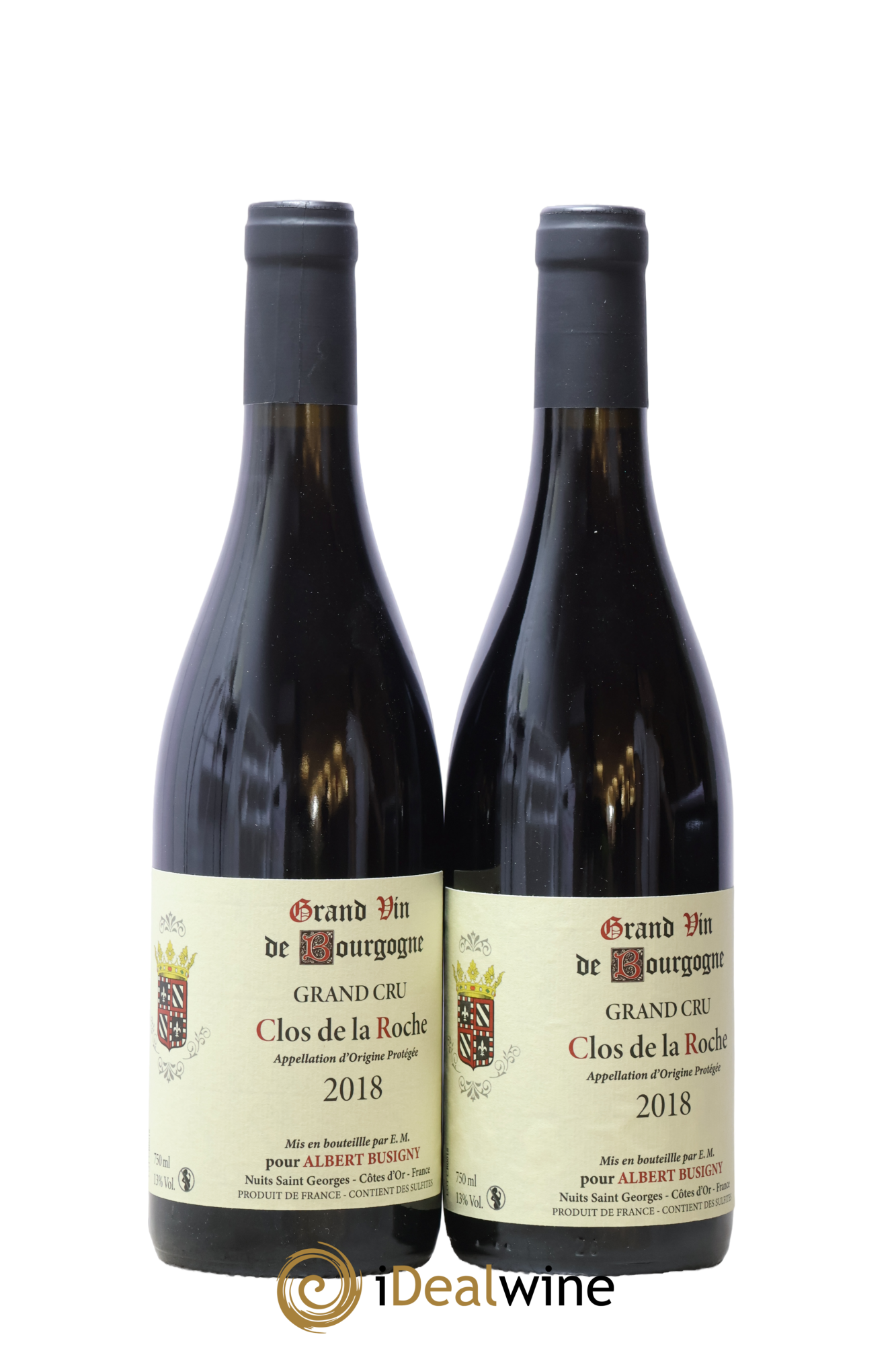 Clos de la Roche Grand Cru Albert Busigny 2018 - Lotto di 2 bottiglie - 0