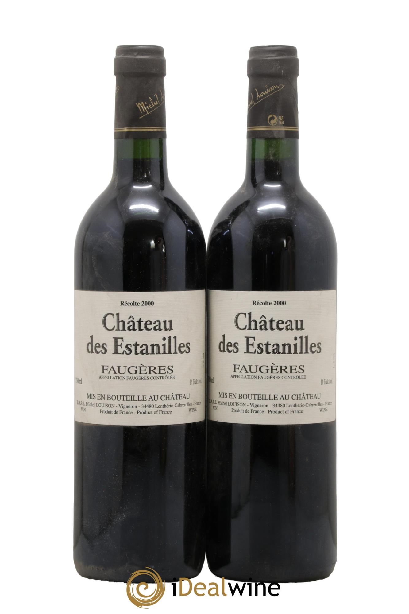 Faugères Château des Estanilles Tradition Michel Louison 2000 - Lotto di 2 bottiglie - 0
