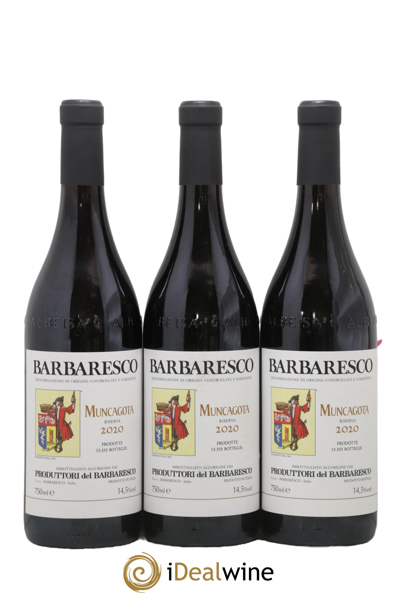 Barbaresco DOCG Riserva Muncagota Produttori Del Barbaresco 2020 - Lot de 3 bouteilles - 0