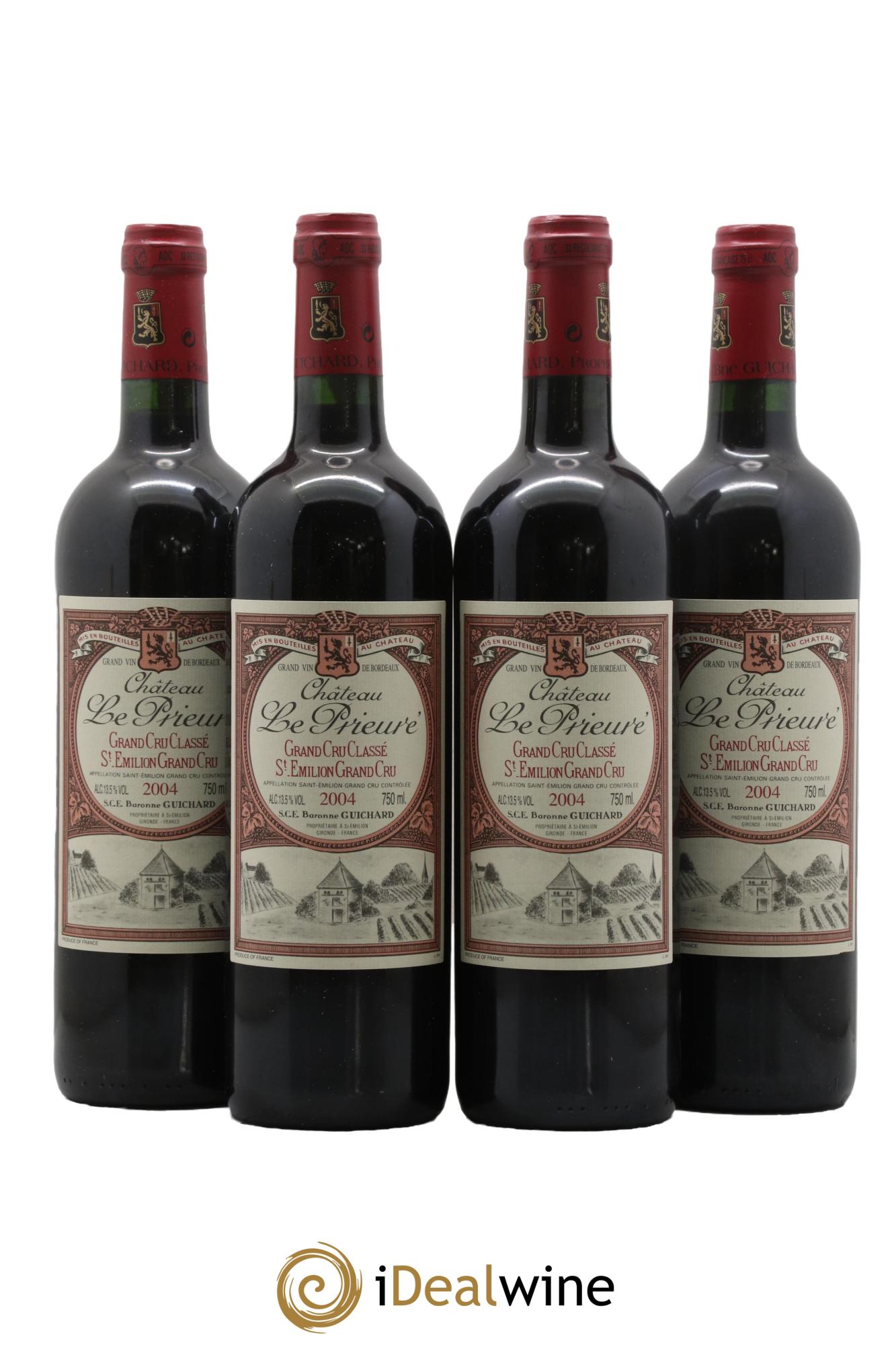 Château le Prieuré Grand Cru Classé 2004 - Lot de 4 bouteilles - 0