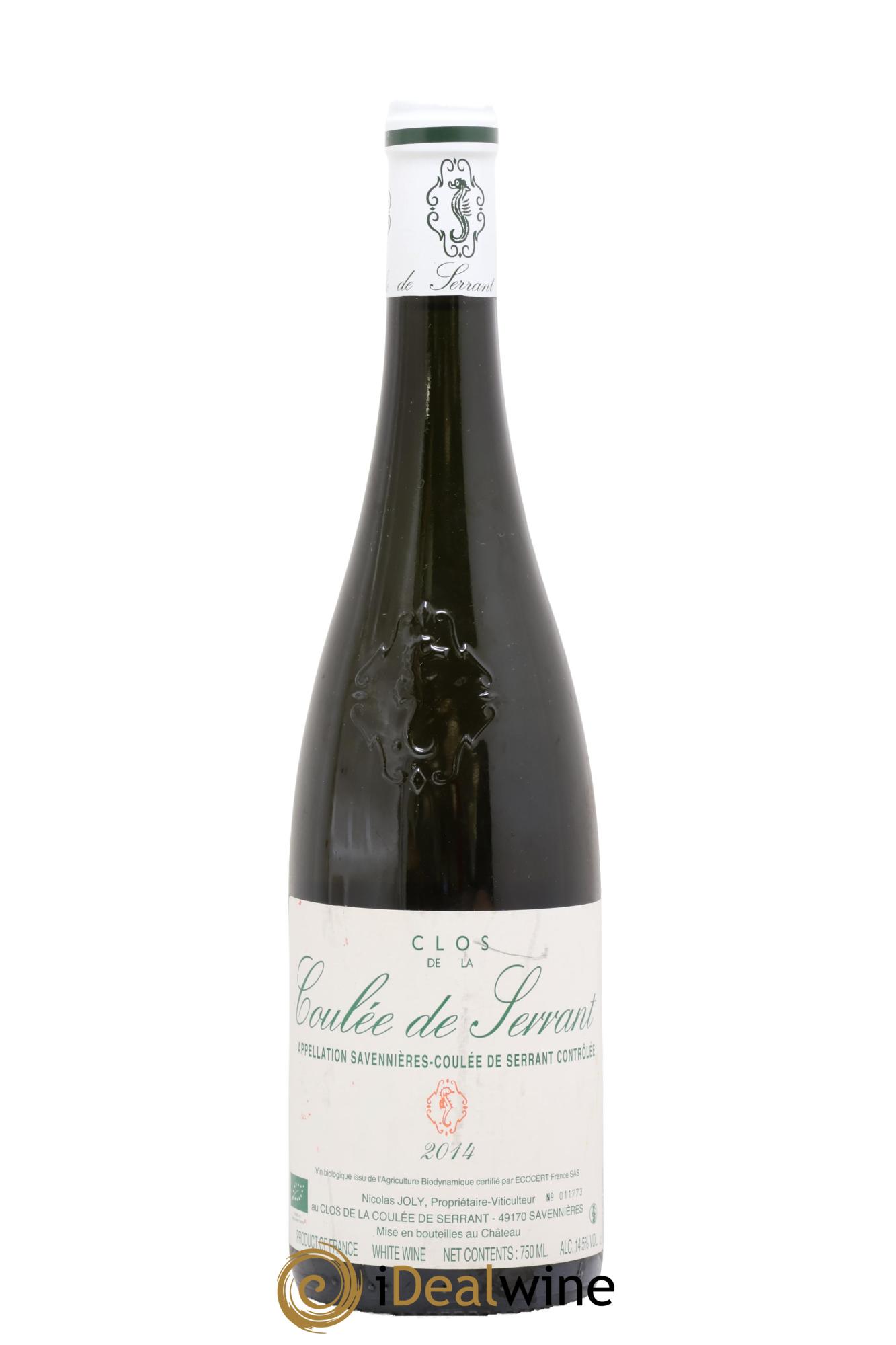 Savennières Clos de la Coulée de Serrant Vignobles de la Coulée de Serrant - Nicolas Joly 2014 - Lotto di 1 bottiglia - 0