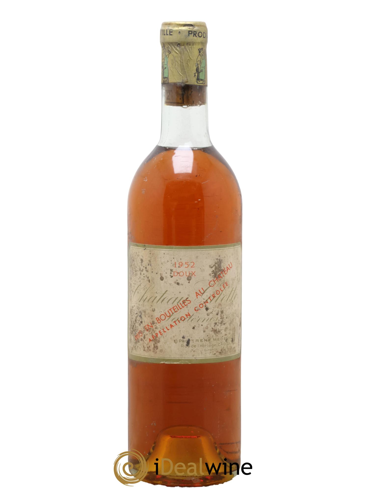 Château Gilette 1952 - Lot of 1 bottle - 0
