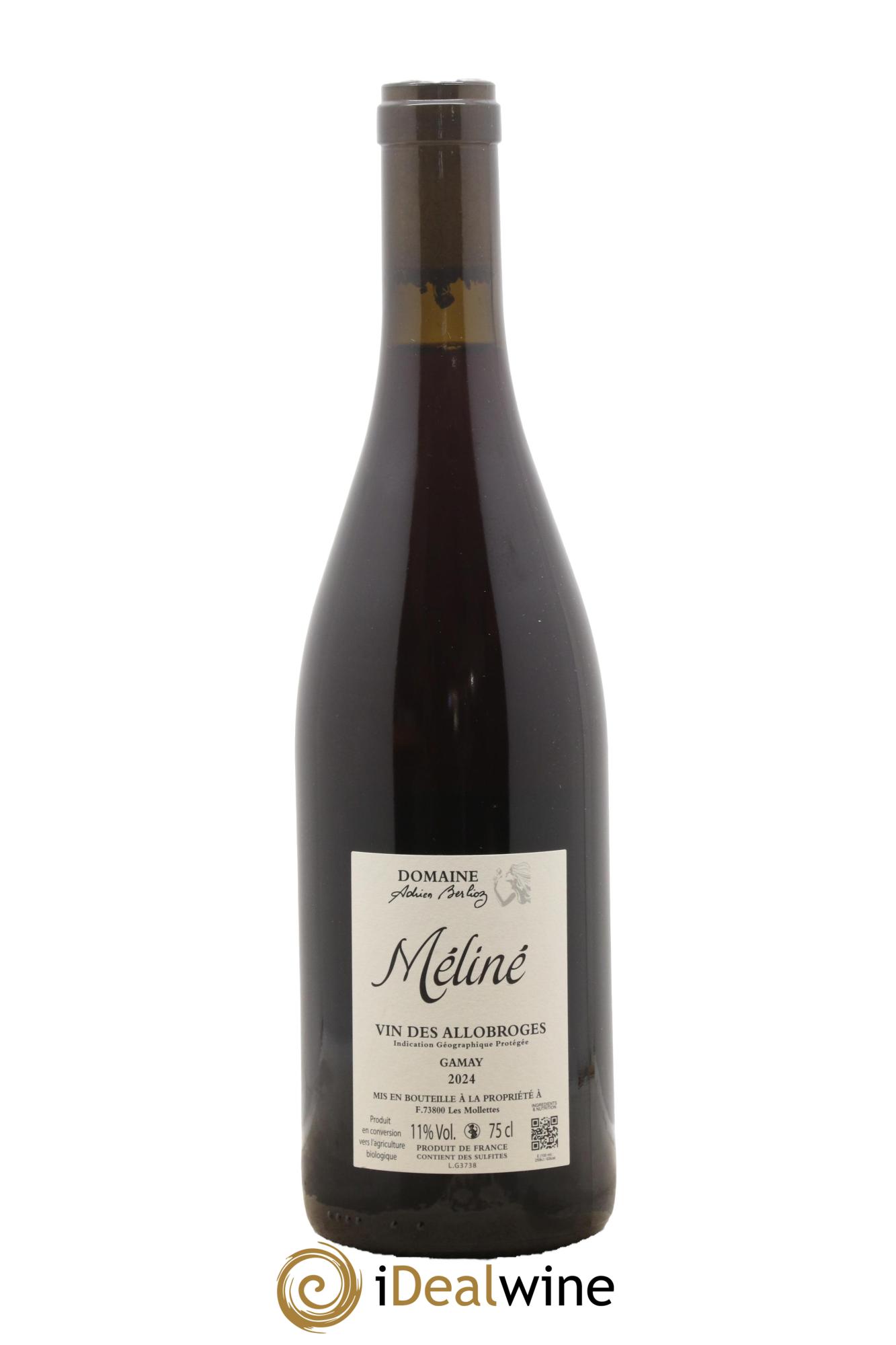 IGP Vin des Allobroges Gamay Cuvée Méliné Adrien Berlioz 2024 - Lotto di 1 bottiglia - 1