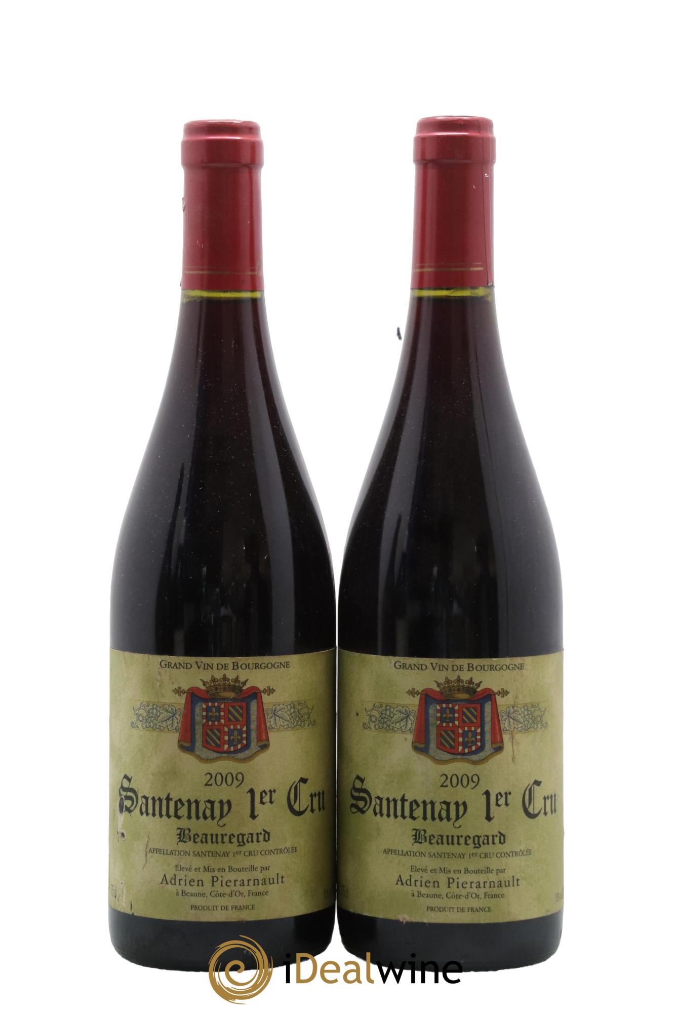 Santenay 1er Cru Beauregard Domaine Adrien Pierarnault 2009 - Lot de 2 bouteilles - 0