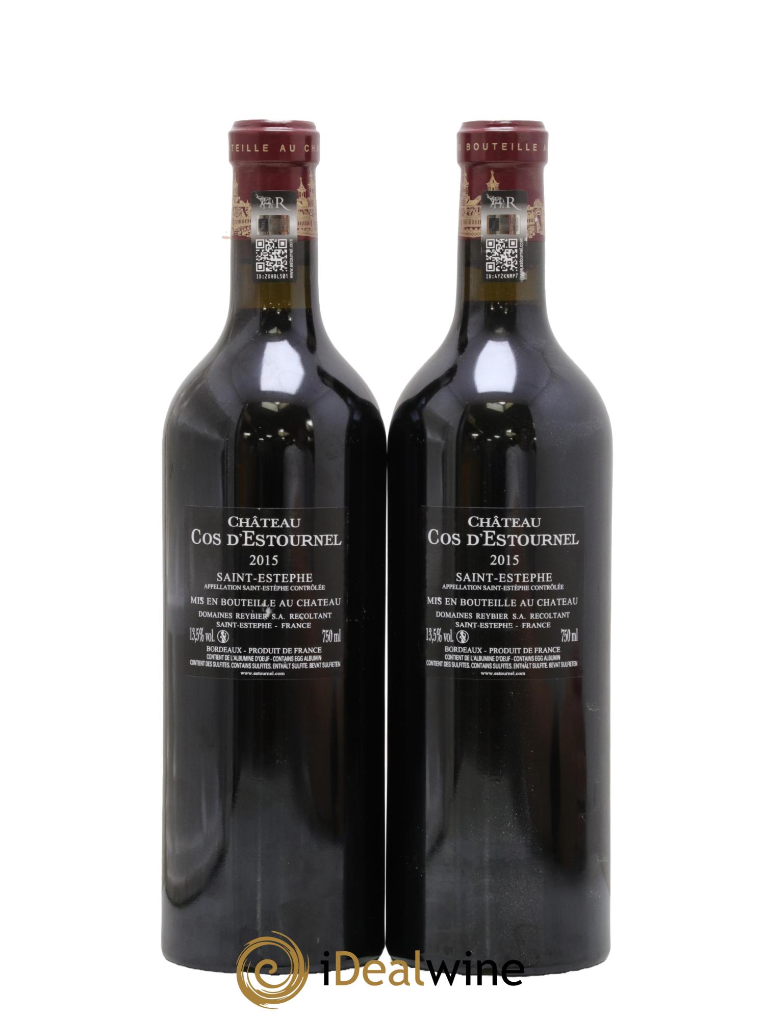 Cos d'Estournel 2ème Grand Cru Classé 2015 - Lot of 2 bottles - 1