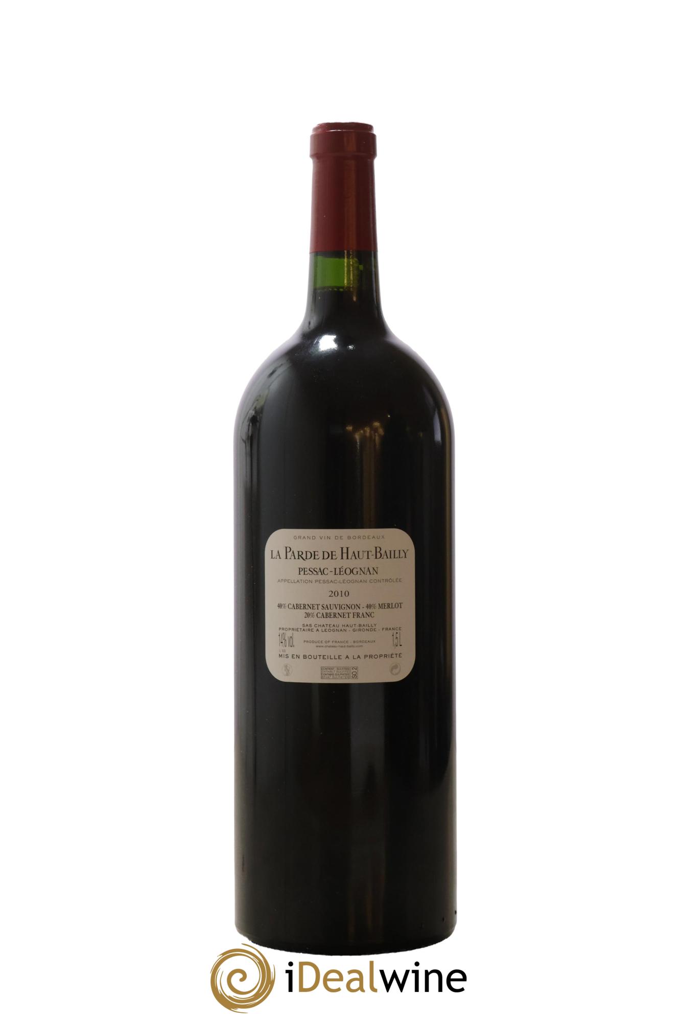 Haut Bailly II (Anciennement La Parde de Haut-Bailly) Second Vin 2010 - Lot de 1 magnum - 2