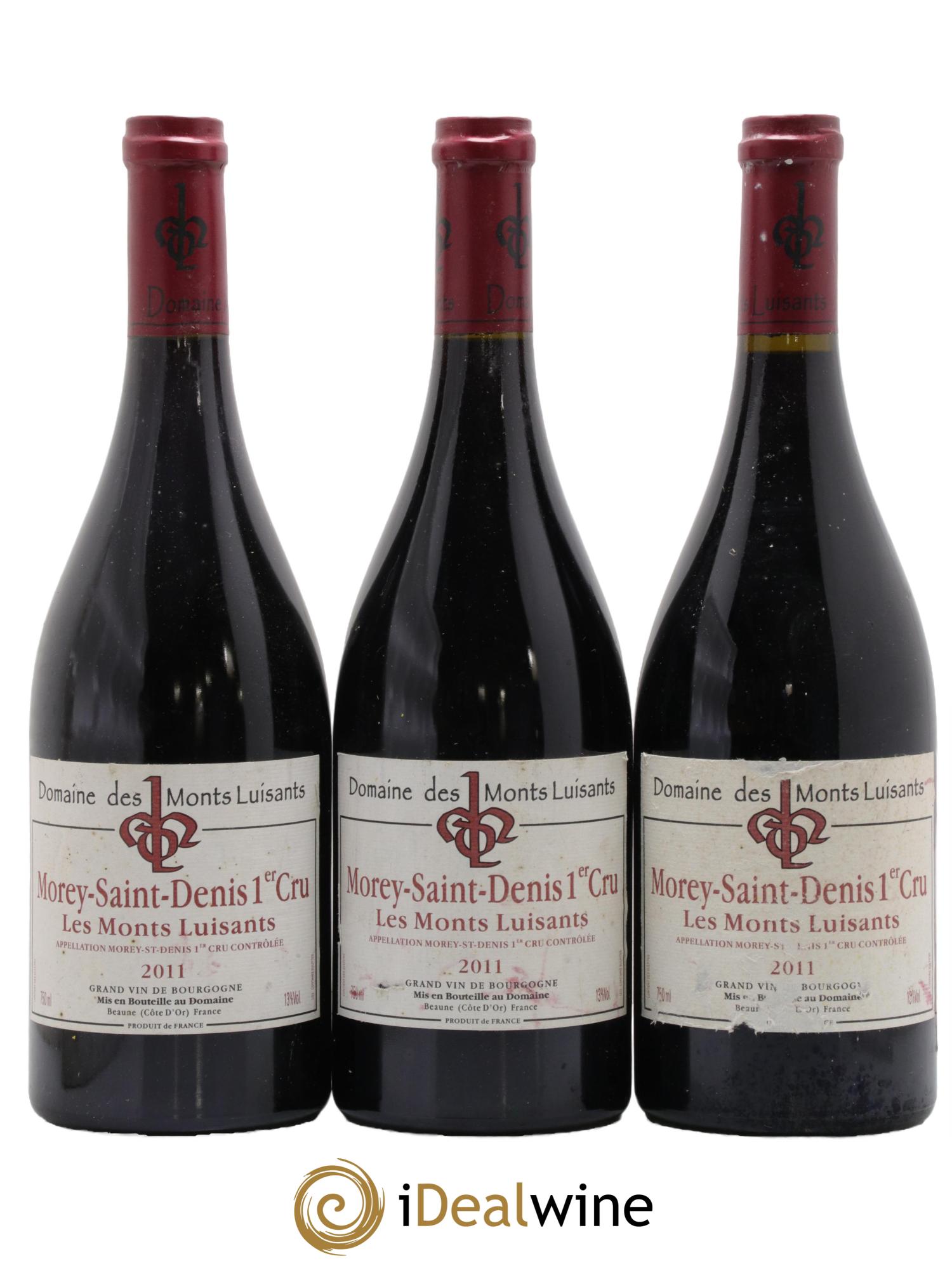 Morey Saint-Denis 1er Cru Les Monts Luisants Domaines Des Monts Luisant 2011 - Lot de 3 bouteilles - 0