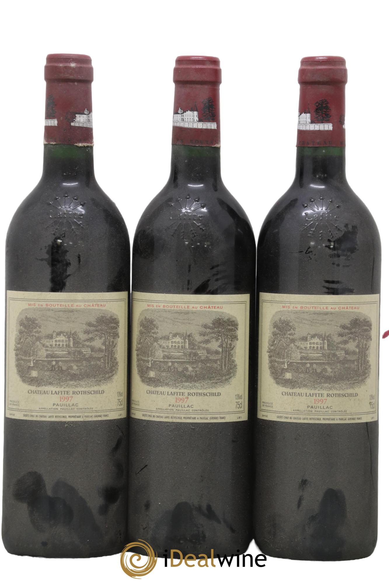 Château Lafite Rothschild 1er Grand Cru Classé 1997 - Lot de 3 bouteilles - 0
