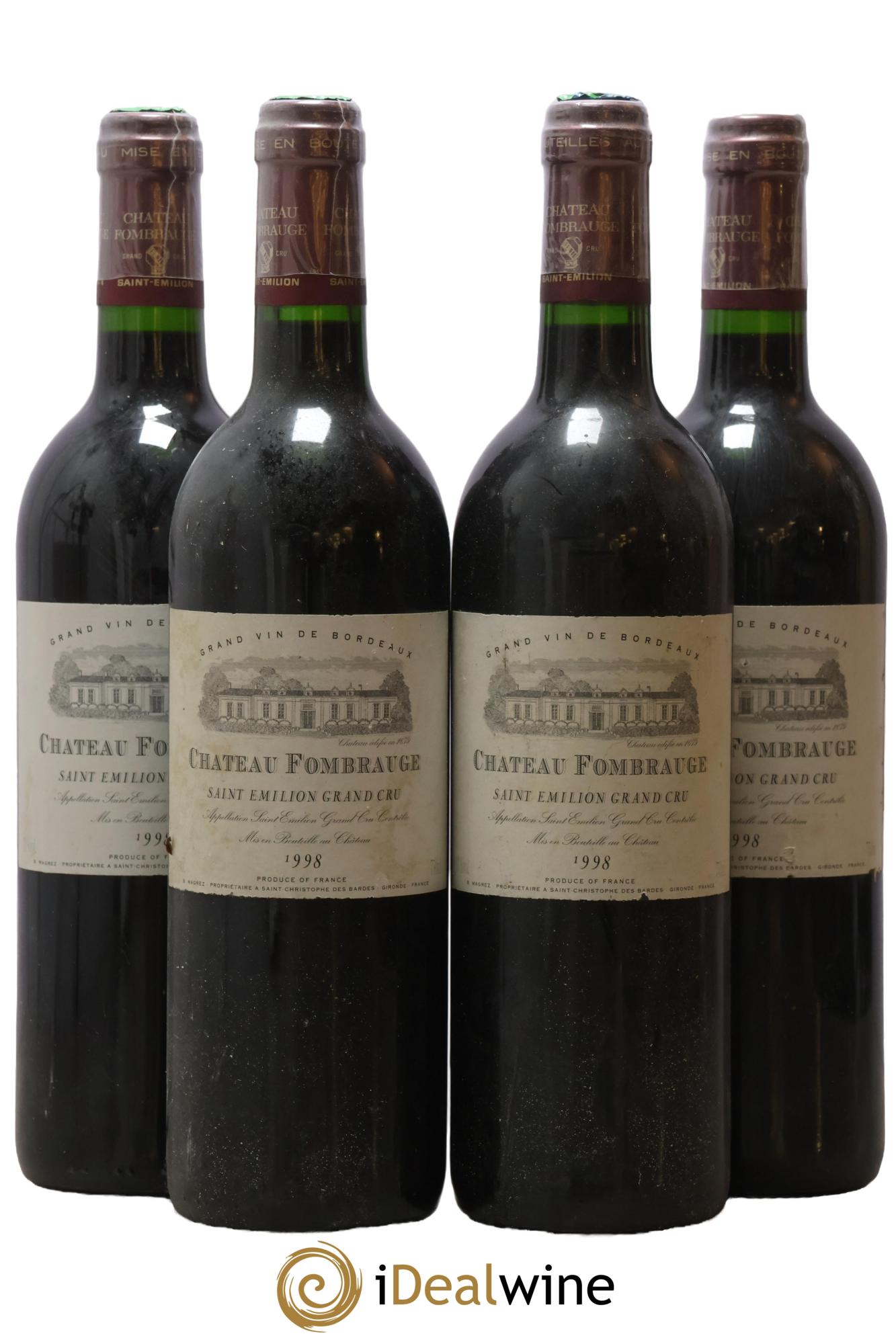 Château Fombrauge Grand Cru Classé 1998 - Lot de 4 bouteilles - 0