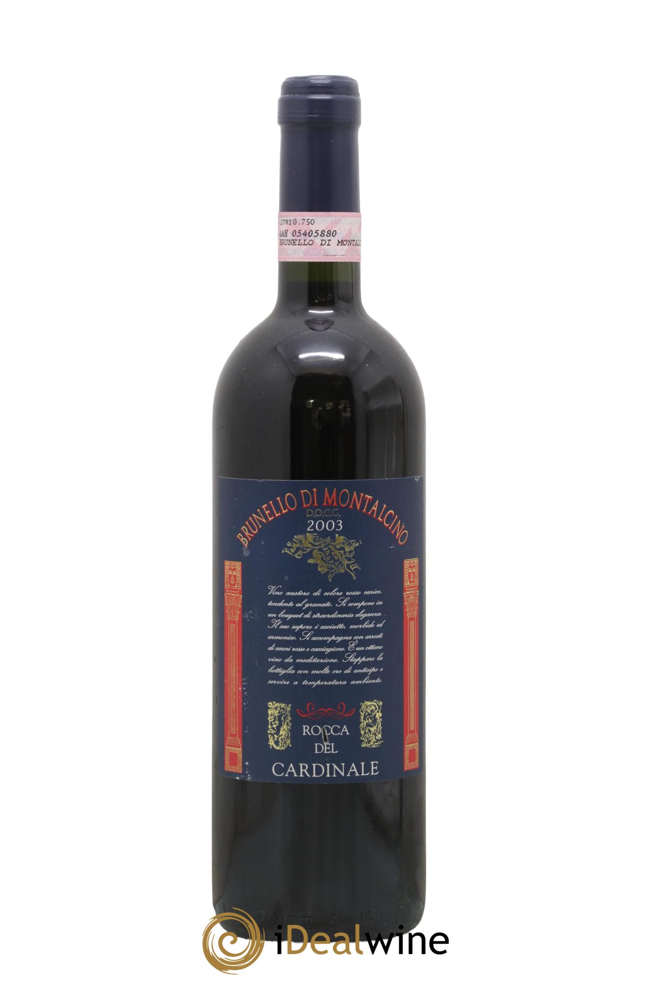 Brunello di Montalcino Rocca del Cardinale 2003 - Lot de 1 bouteille - 0