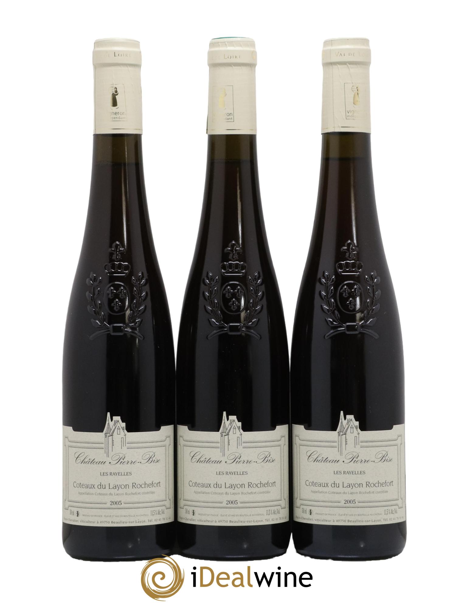 Coteaux du Layon Rochefort Les Rayelles Château Pierre Bise 2005 - Lot de 6 format 50cls - 1