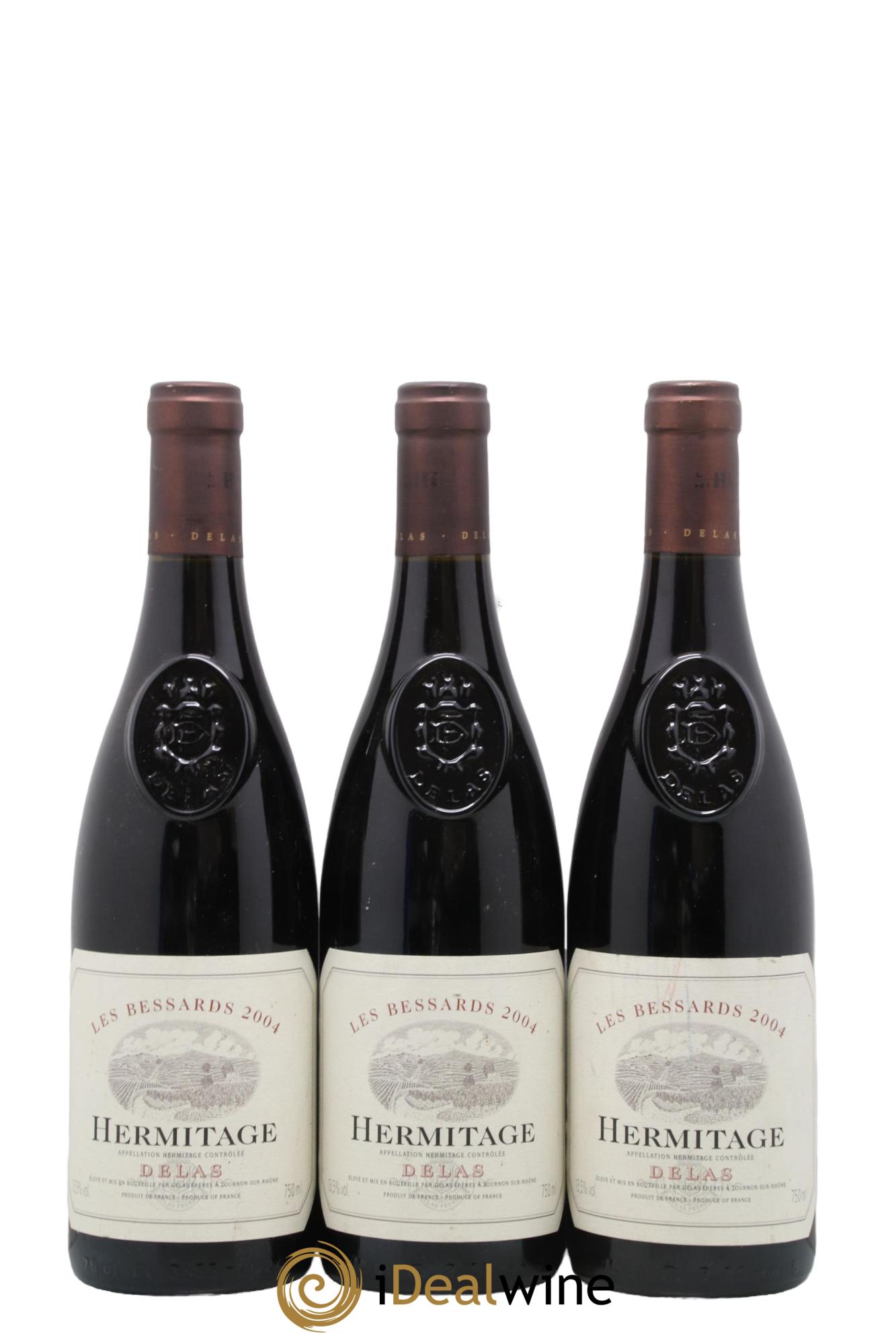 Hermitage Les Bessards Delas Frères 2004 - Posten von 3 Flaschen - 0