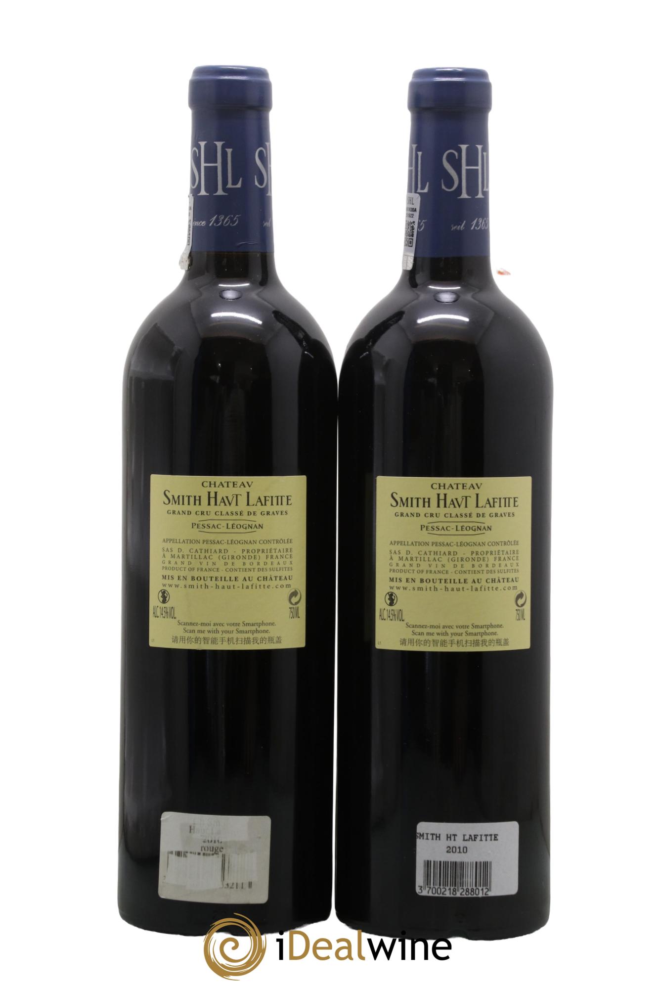 Château Smith Haut Lafitte Cru Classé de Graves  2010 - Lot de 2 bouteilles - 1