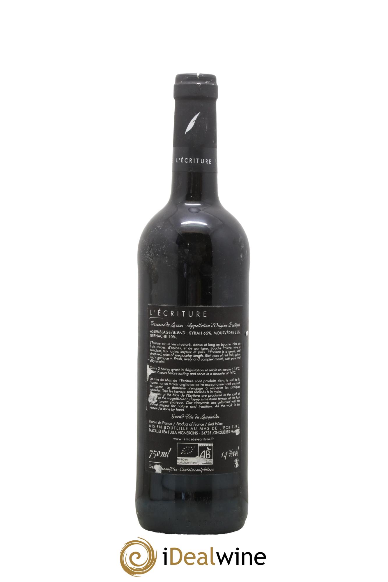 Languedoc L'écriture Mas de l'écriture 2017 - Lot de 1 bouteille - 1