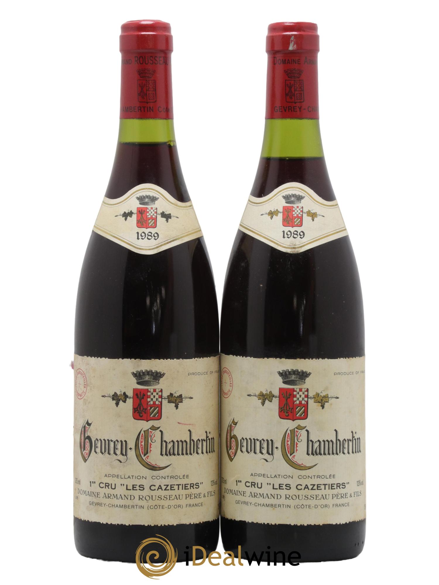 Gevrey-Chambertin 1er Cru Les Cazetiers Armand Rousseau (Domaine) 1989 - Lot de 2 bouteilles - 0