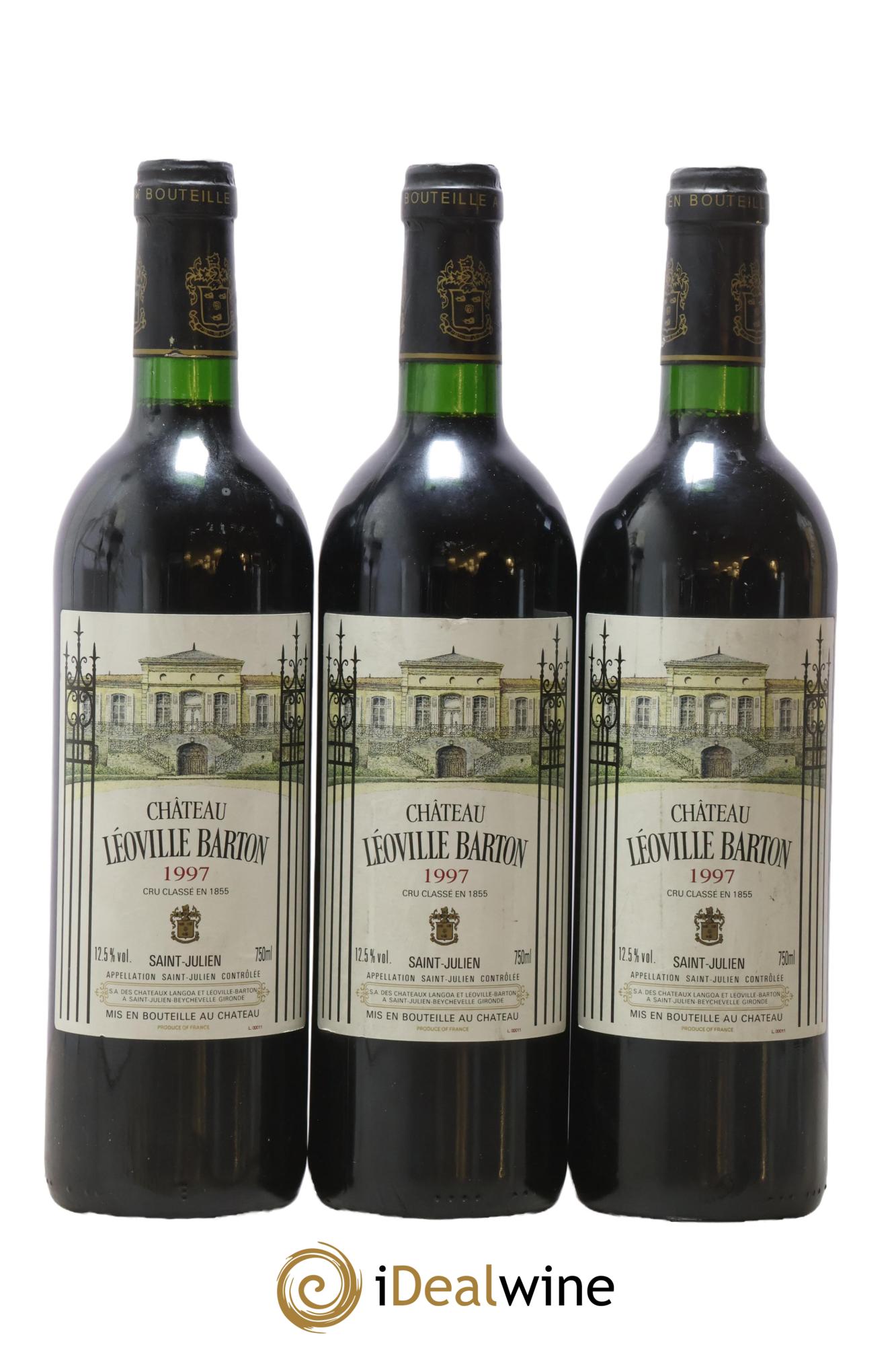 Château Léoville Barton 2ème Grand Cru Classé 1997 - Lot de 3 bouteilles - 0