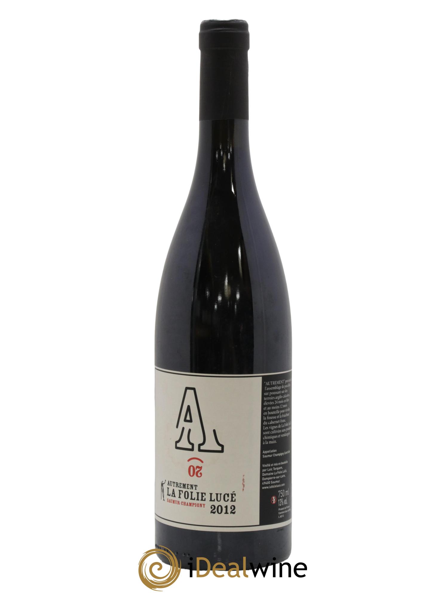 Saumur-Champigny Autrement La Folie Lucé 2012 - Lot de 1 bouteille - 0