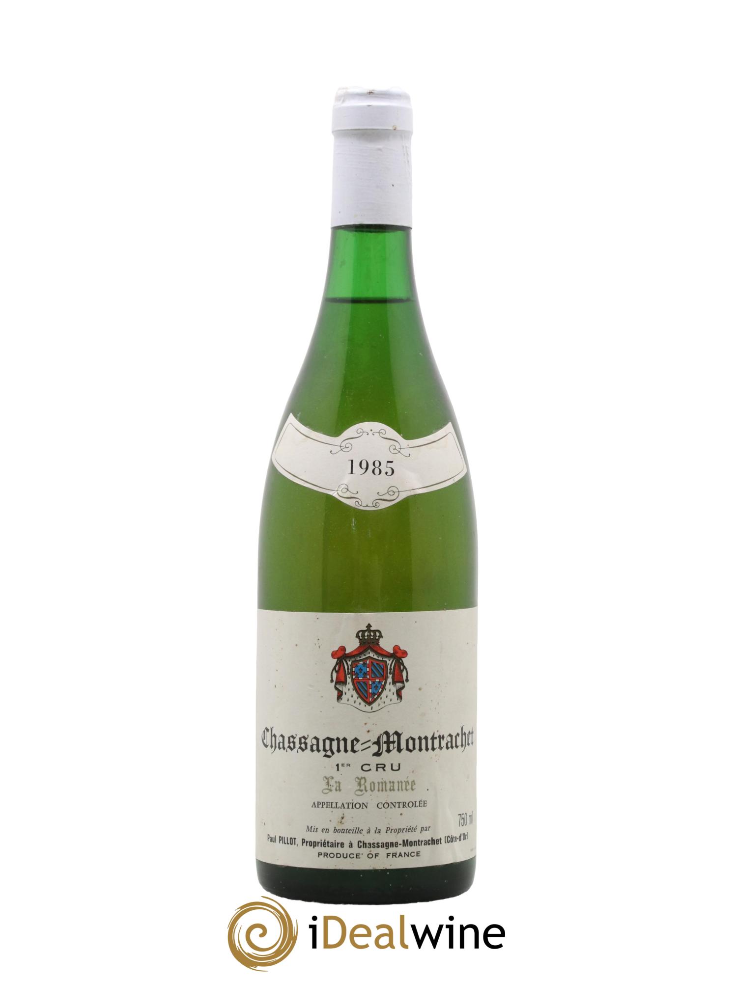 Chassagne-Montrachet 1er Cru La Romanée Paul Pillot (Domaine) 1985 - Lot de 1 bouteille - 0