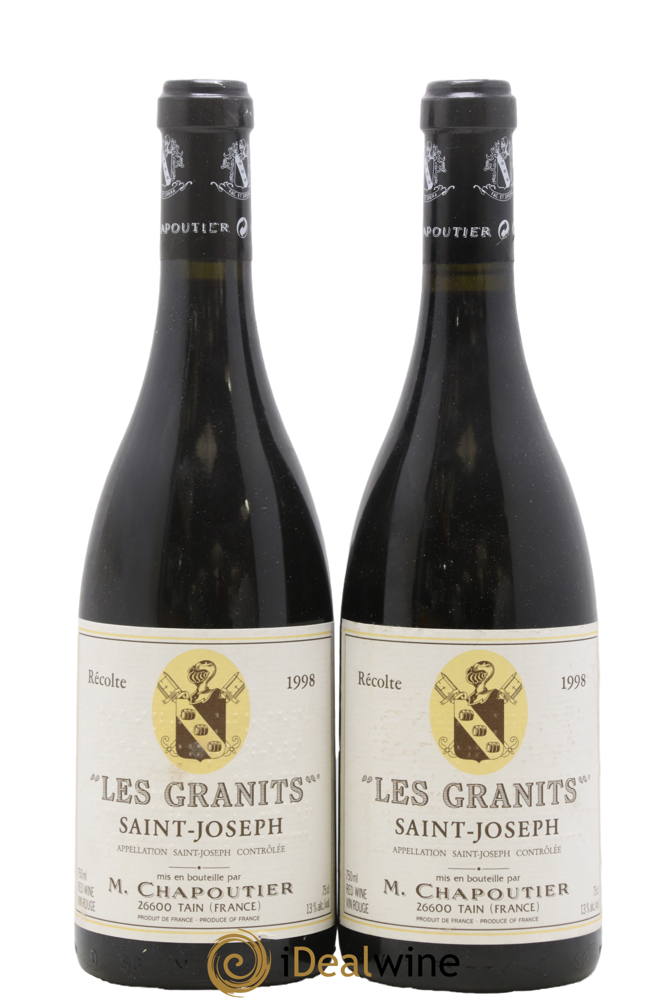 Saint-Joseph Les Granits Chapoutier 1998 - Lotto di 2 bottiglie - 0