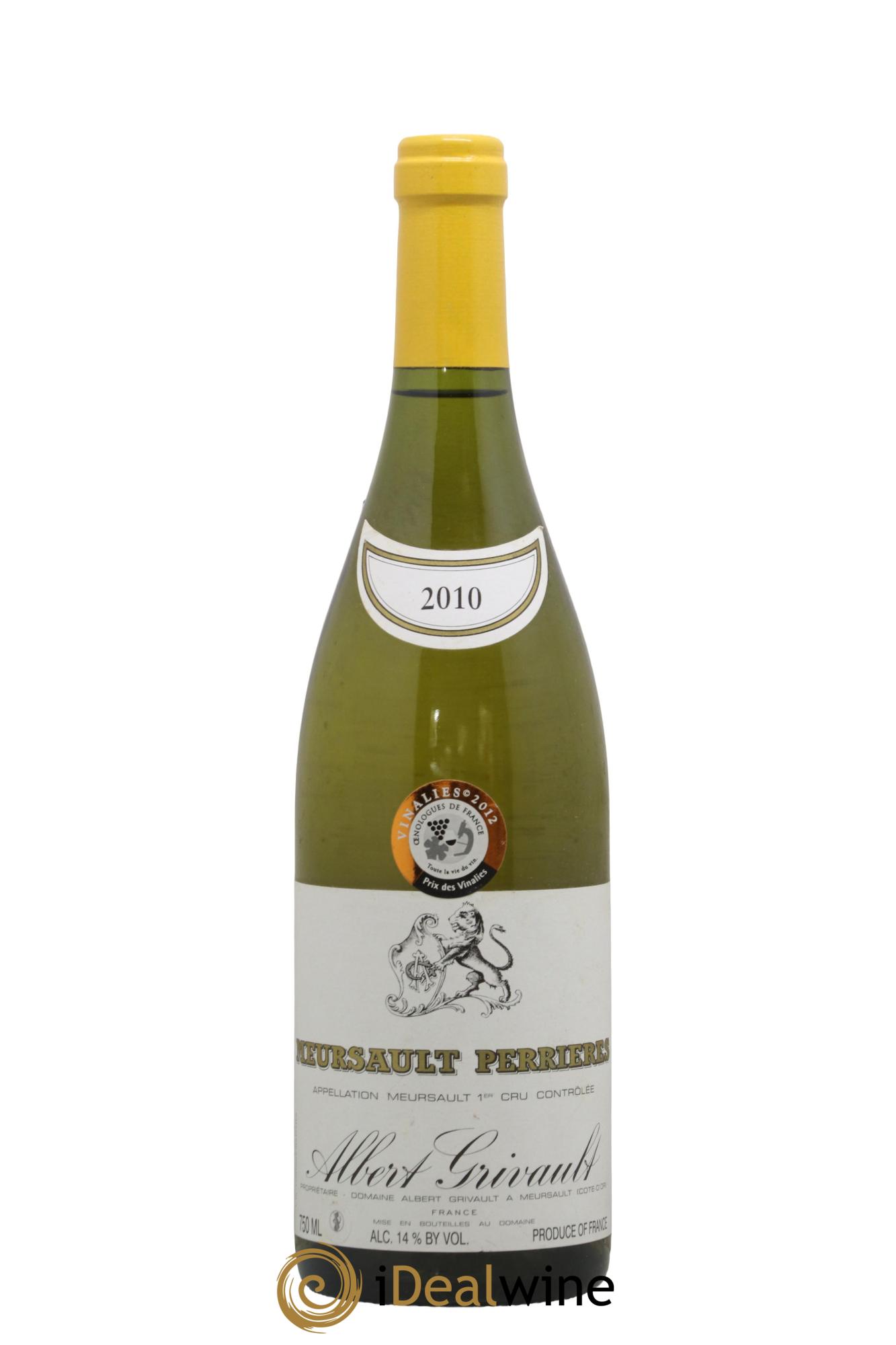 Meursault 1er Cru Perrières Albert Grivault 2010 - Lot de 1 bouteille - 0