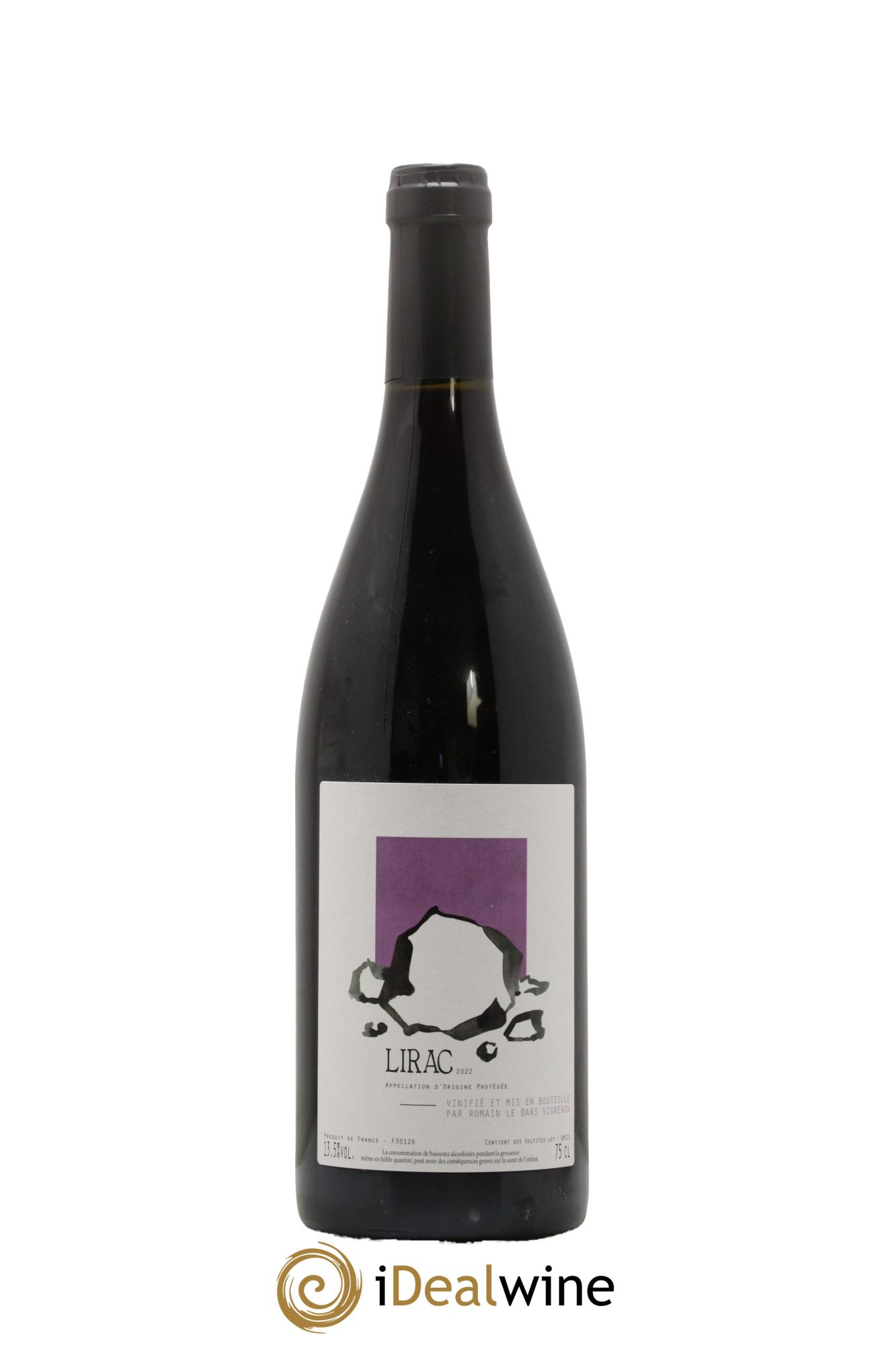 Lirac Romain Le Bars 2022 - Lot de 1 bouteille - 0