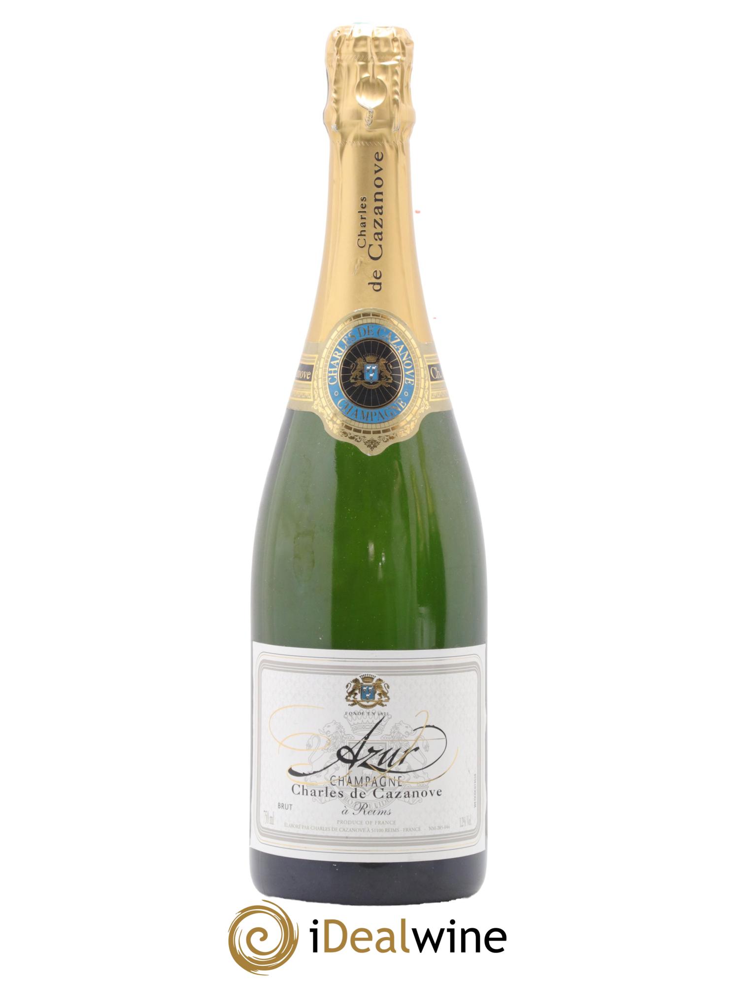 Champagne Brut cuvee Azur Charles de Cazanove - Lot de 1 bouteille - 0