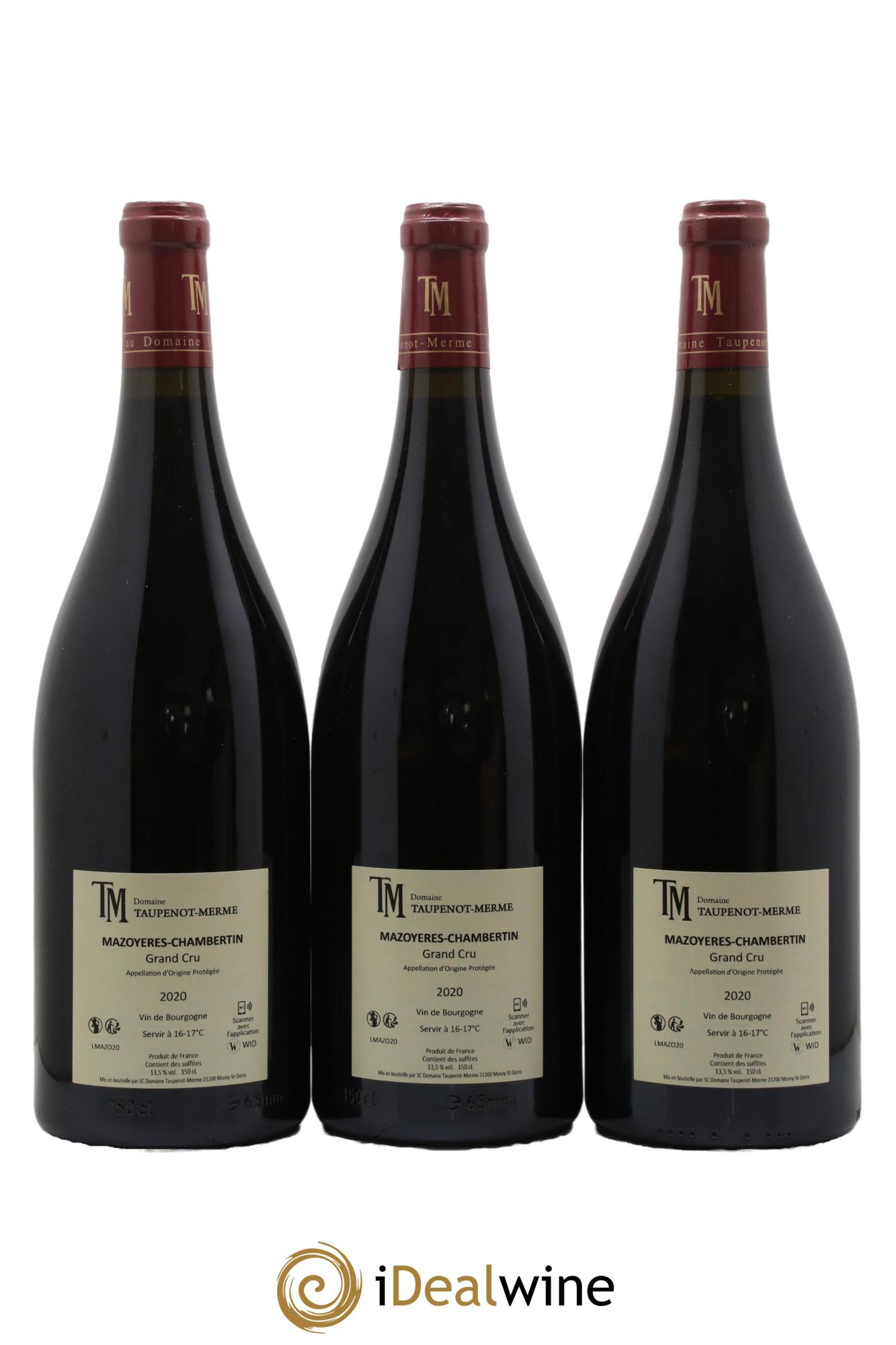 Mazoyères-Chambertin Grand Cru Taupenot-Merme 2020 - Lot of 3 magnums - 1
