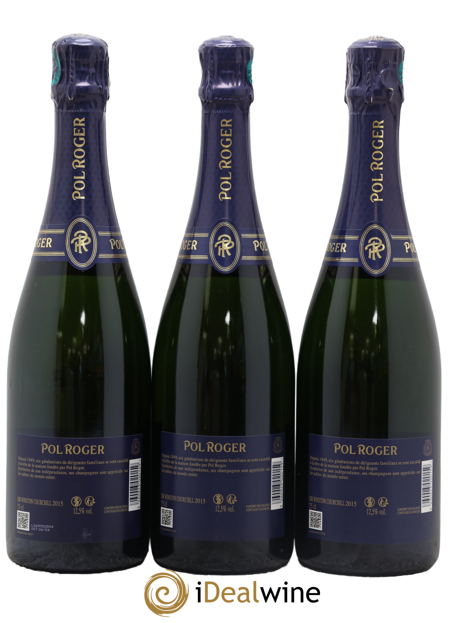 Cuvée Winston Churchill Pol Roger 2015 - Lot of 3 bottles - 2