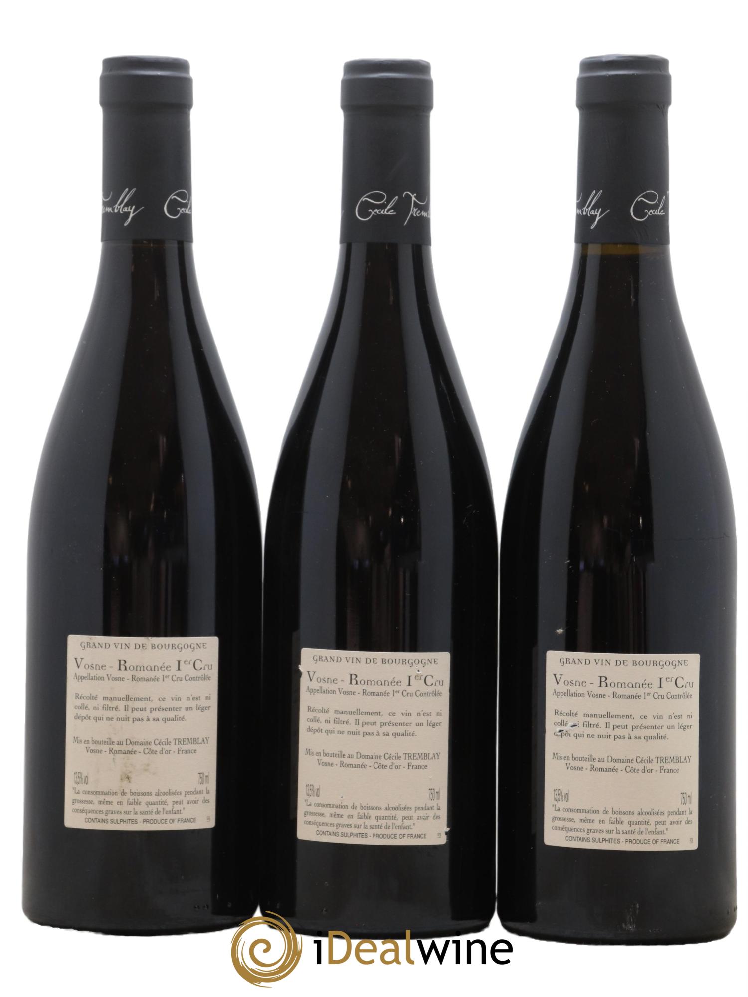 Vosne-Romanée 1er Cru Les Rouges Du Dessus Cécile Tremblay 2015 - Posten von 3 Flaschen - 1