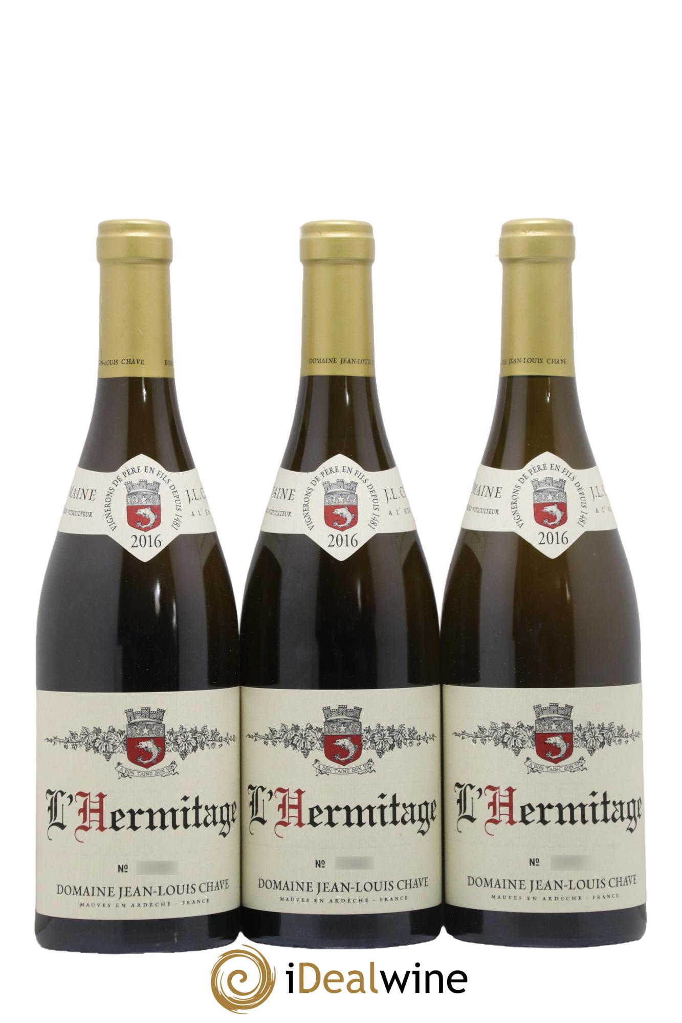 Hermitage Jean-Louis Chave 2016 - Lot de 3 bouteilles - 0