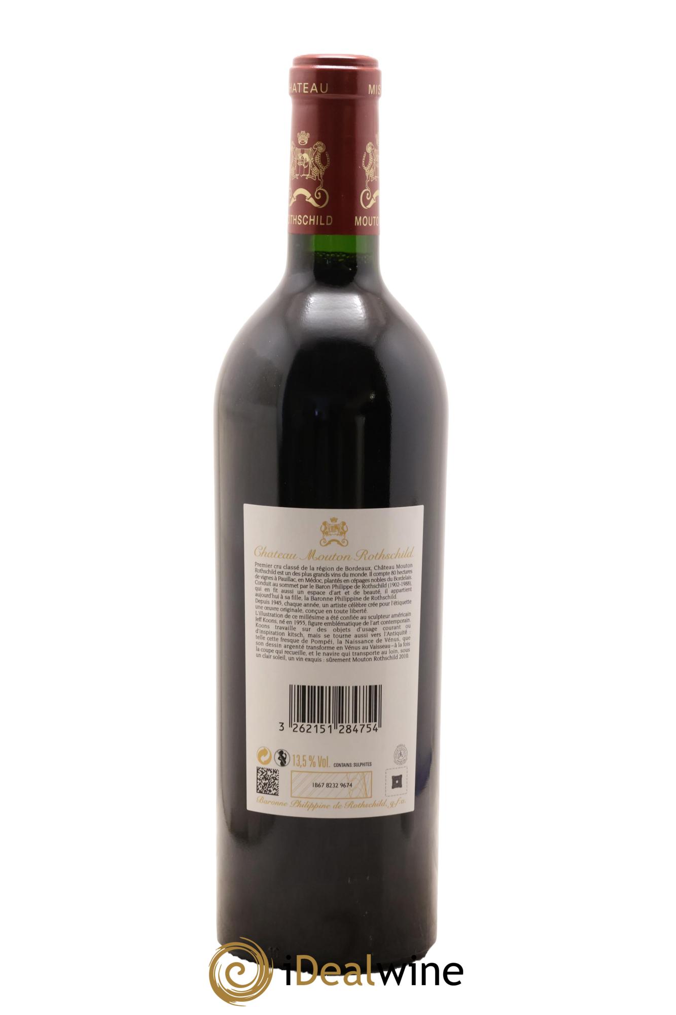 Château Mouton Rothschild 1er Grand Cru Classé 2010 - Lot de 1 bouteille - 1