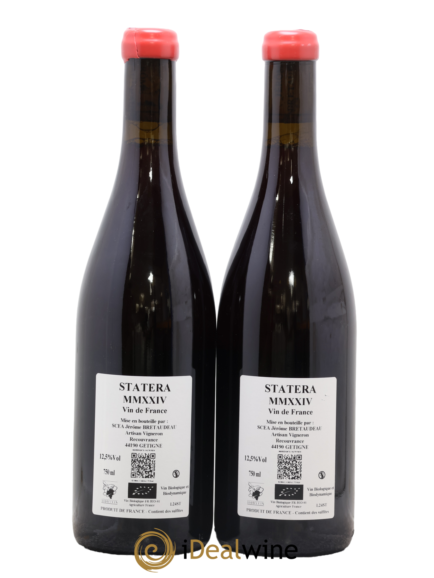 Vin de France Statera Jérôme Bretaudeau - Domaine de Bellevue 2024 - Lot of 2 bottles - 1