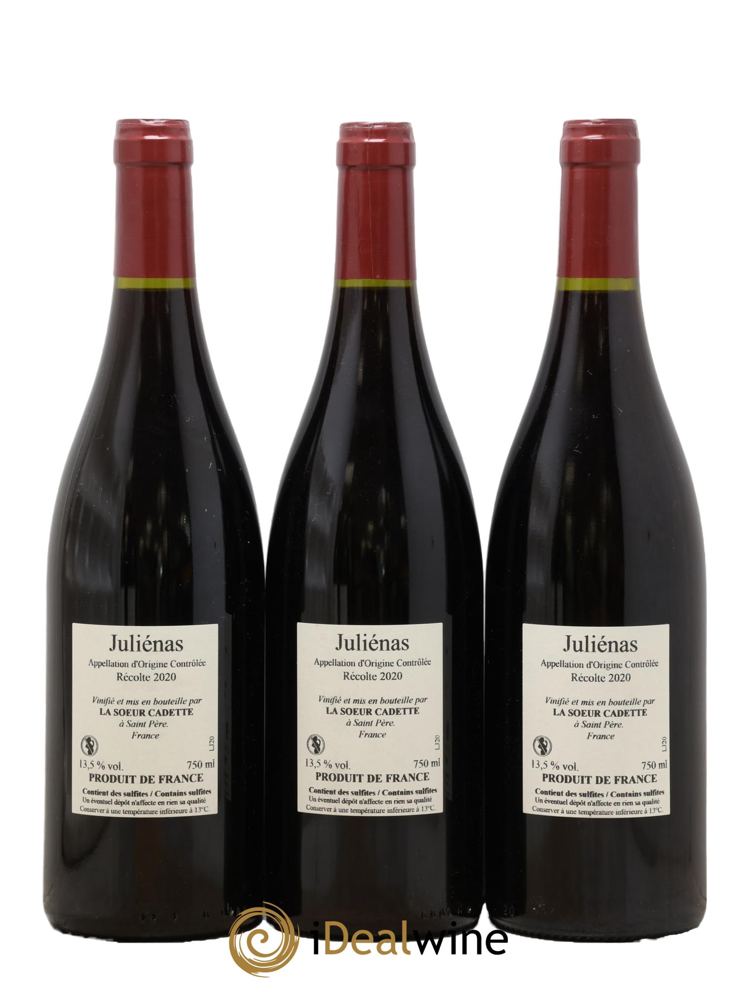 Julienas La Soeur Cadette 2020 - Posten von 3 Flaschen - 1