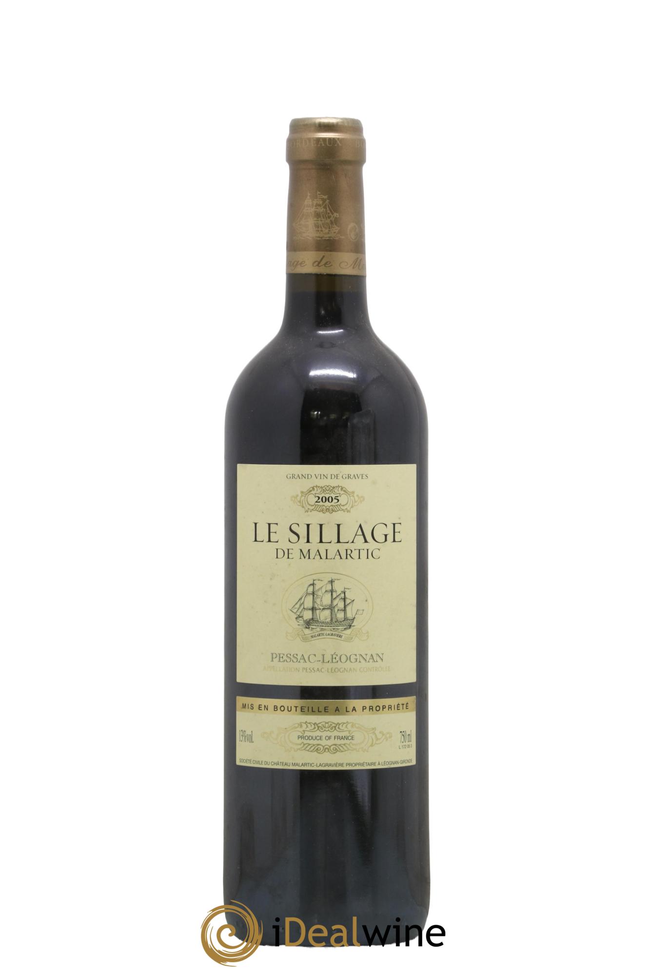 Pessac-Léognan Le Sillage De Malartic 2005 - Lot of 1 bottle - 0