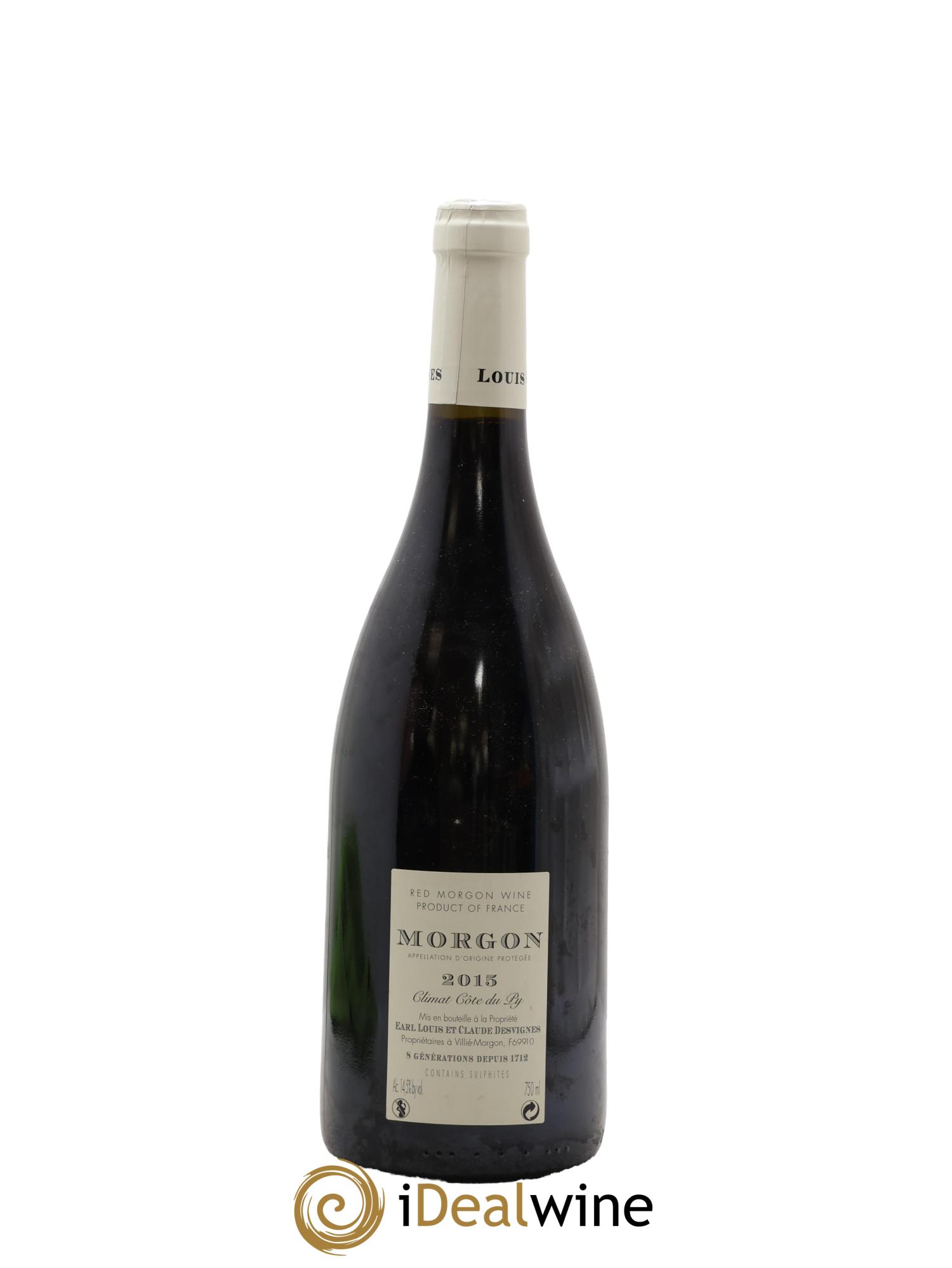Morgon Côte de Py Javernières Louis-Claude Desvignes 2015 - Posten von 1 Flasche - 1
