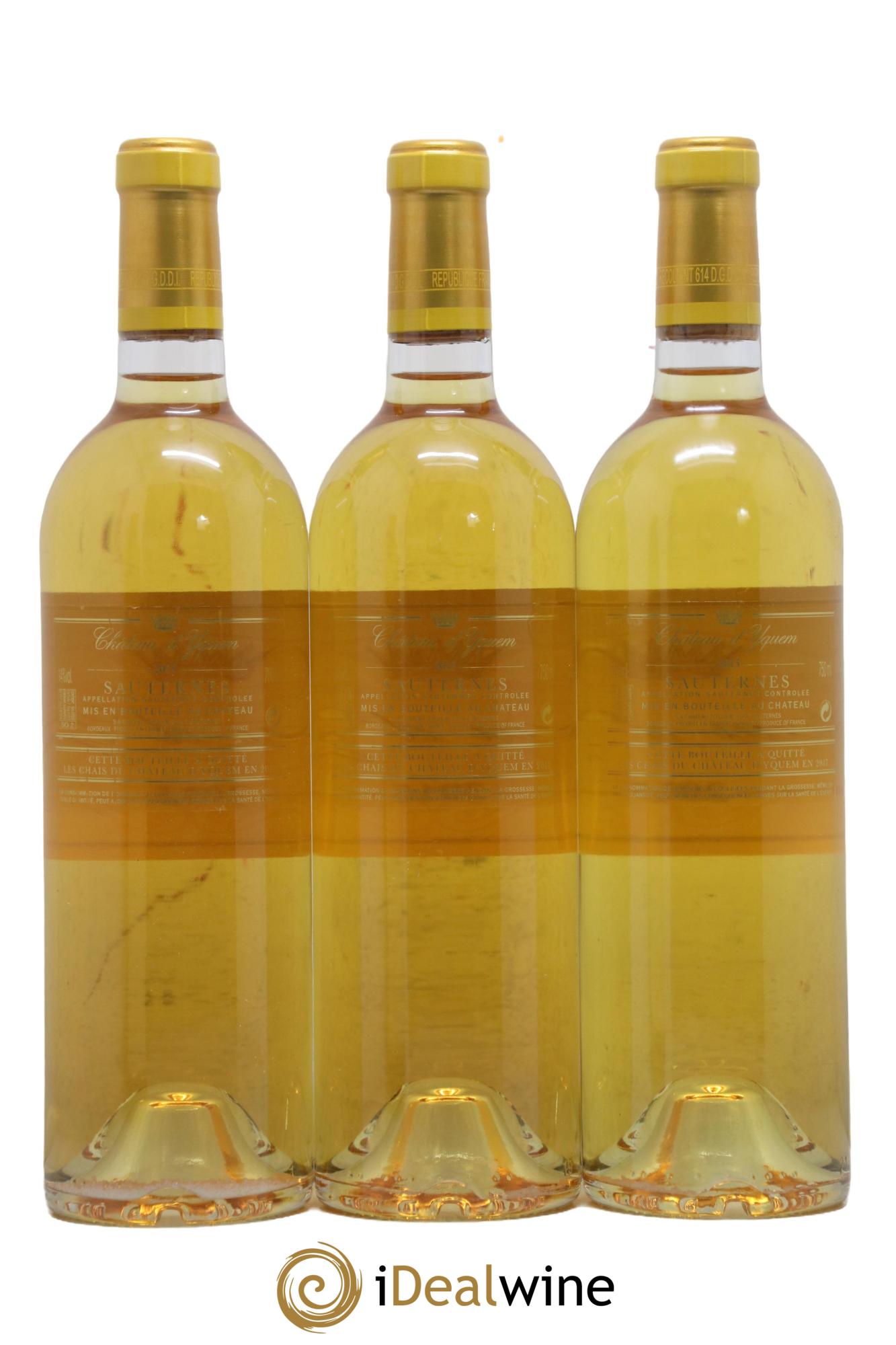 Château d' Yquem 1er Cru Classé Supérieur 2015 - Lot de 3 bouteilles - 1