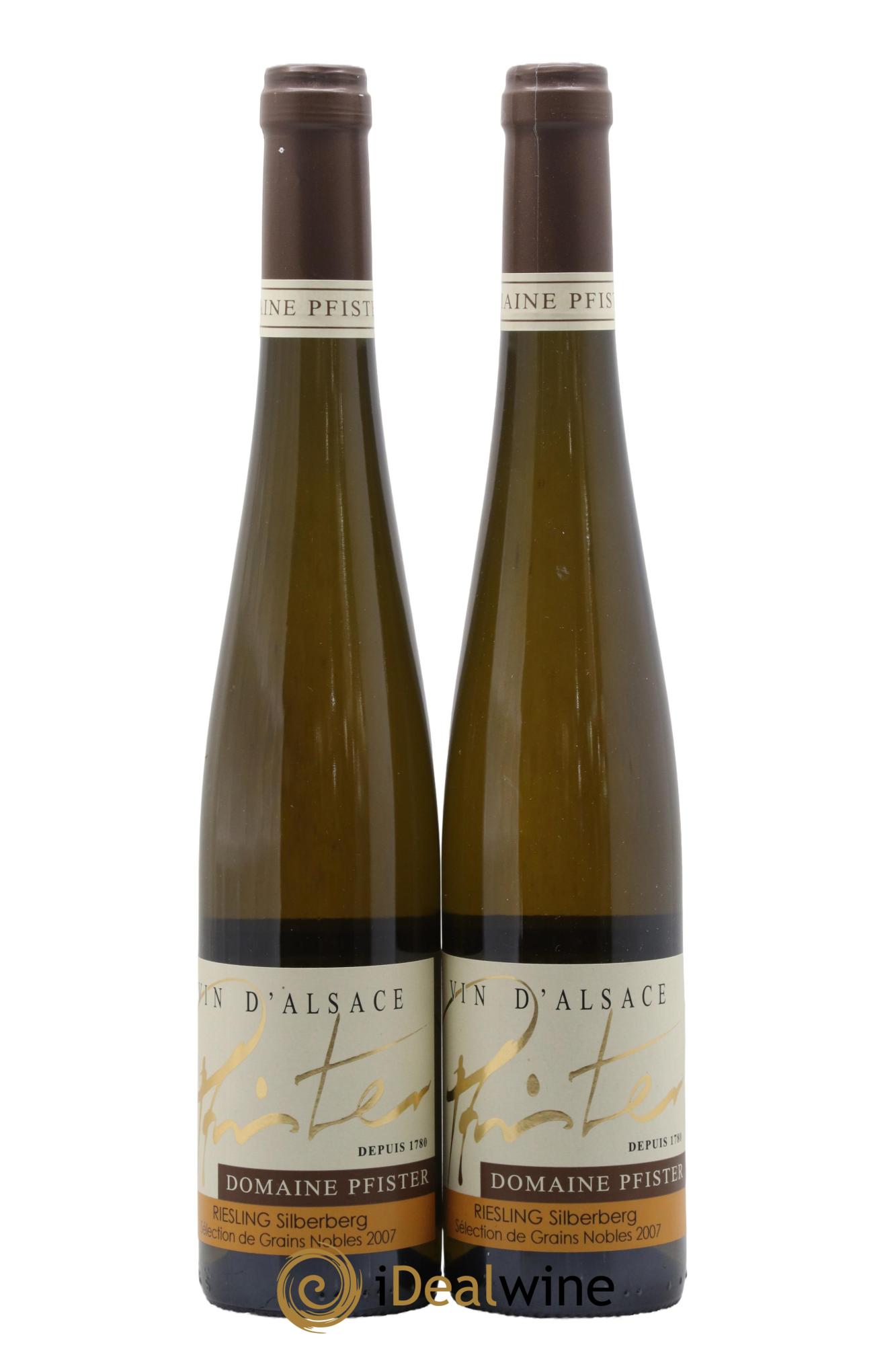 Alsace Riesling Silberberg Sélection grains Nobles Domaine Pfister 2007 - Posten von 2 Format 50cls - 0