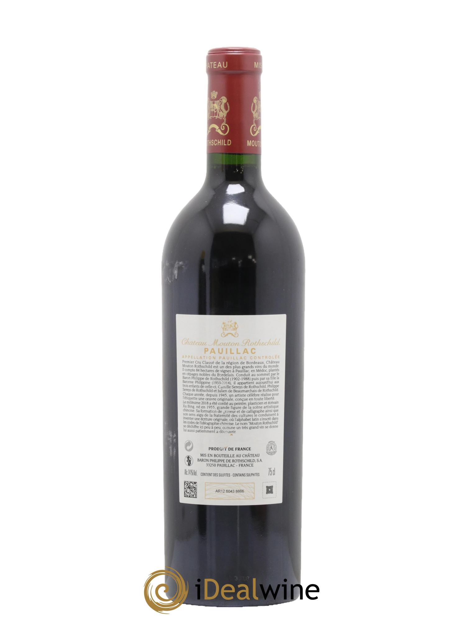 Château Mouton Rothschild 1er Grand Cru Classé 2018 - Lot de 1 bouteille - 2