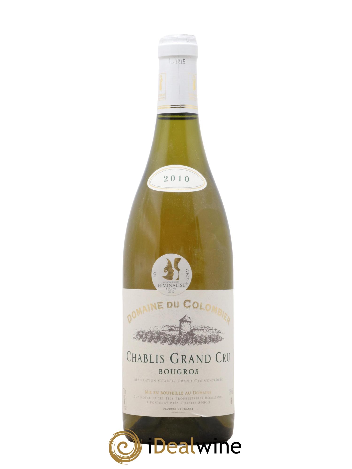 Chablis Grand Cru Bougros Domaine Du Colombier 2010 - Lot de 1 bouteille - 0
