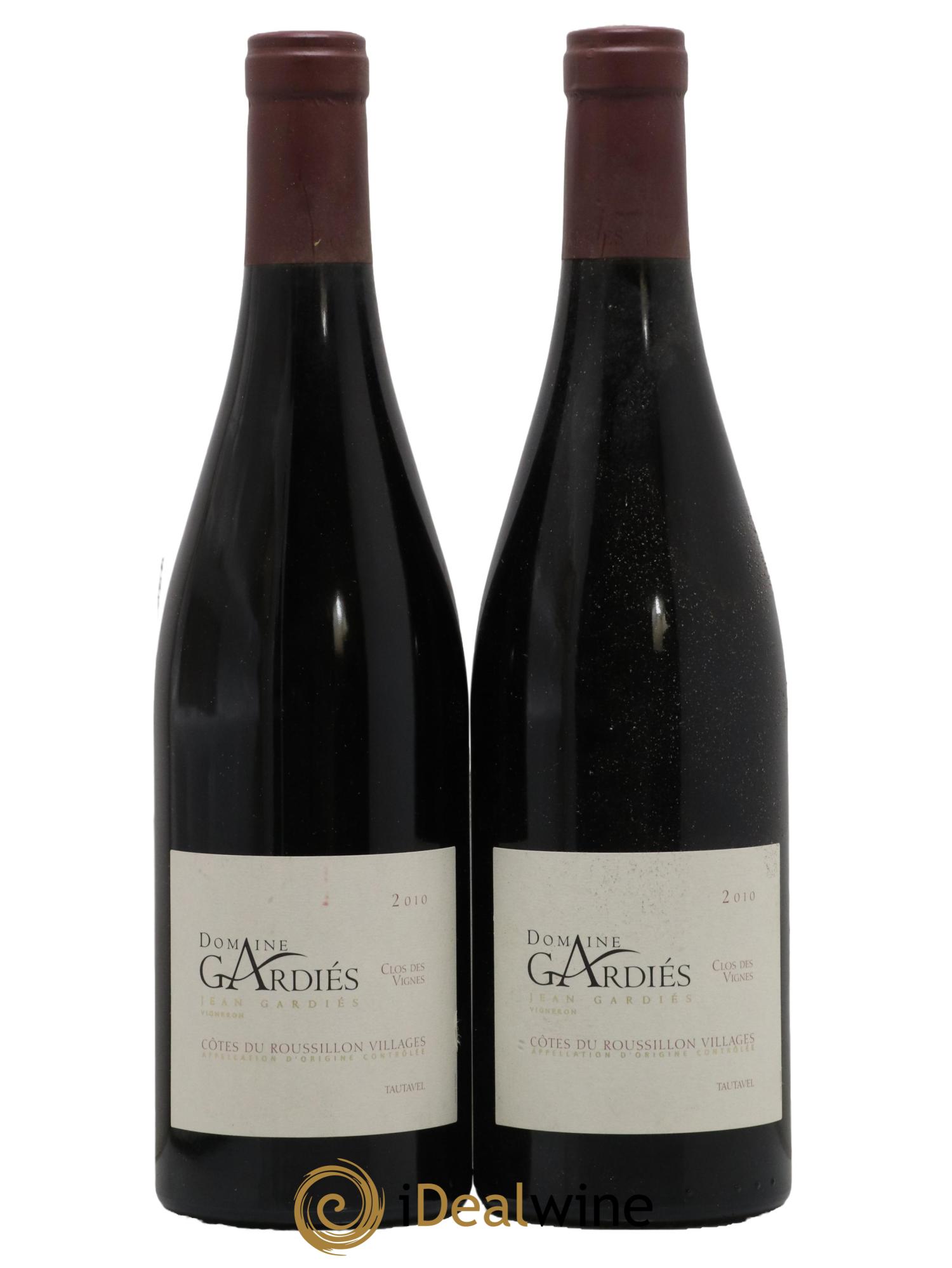 Côtes du Roussillon Le Clos des Vignes Domaine Gardies 2010 - Lot de 2 bouteilles - 0