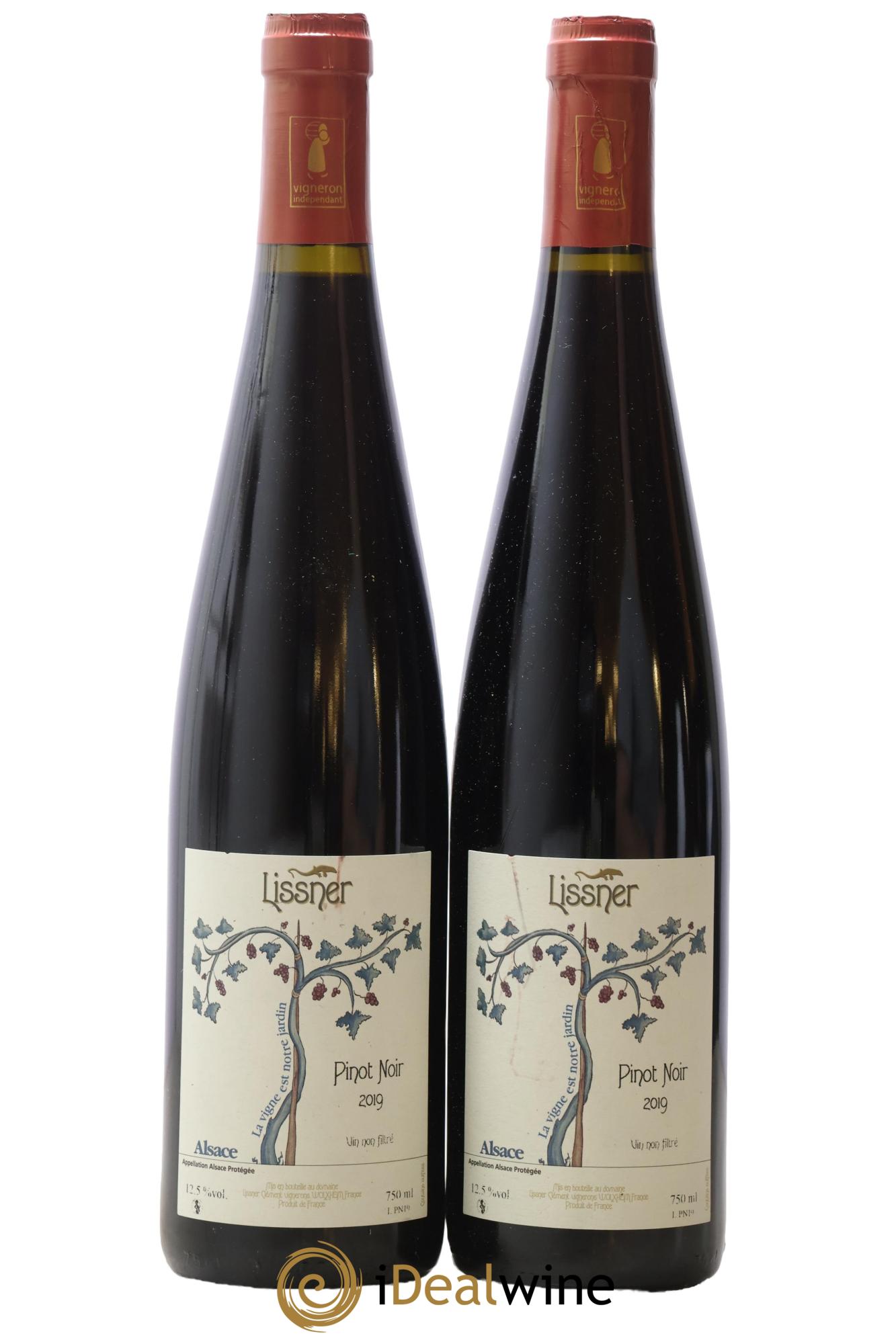 Alsace Pinot Noir domaine Clément Lissner 2019 - Posten von 2 Flaschen - 0