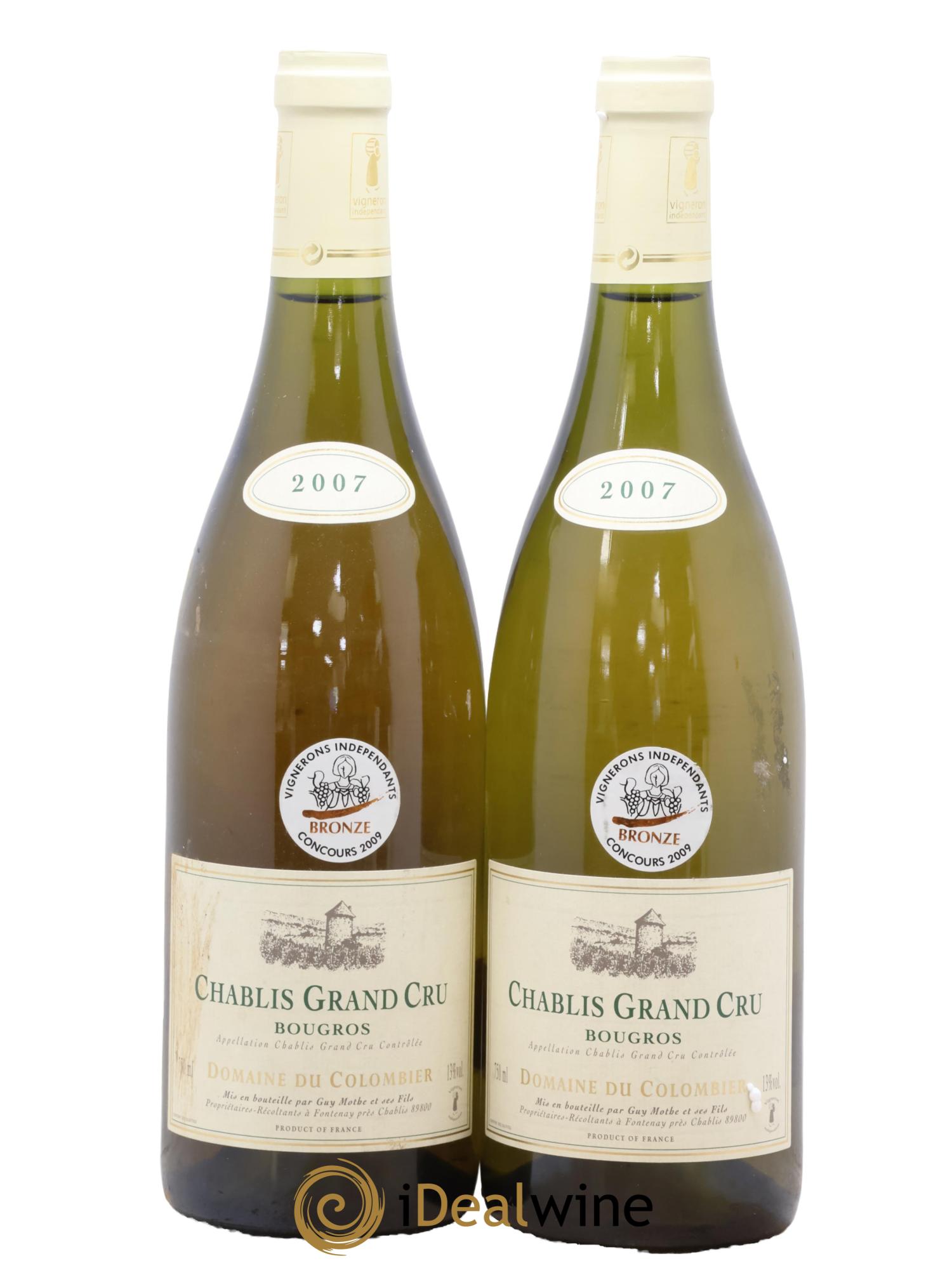 Chablis Grand Cru Bougros Colombier 2007 - Posten von 2 Flaschen - 0