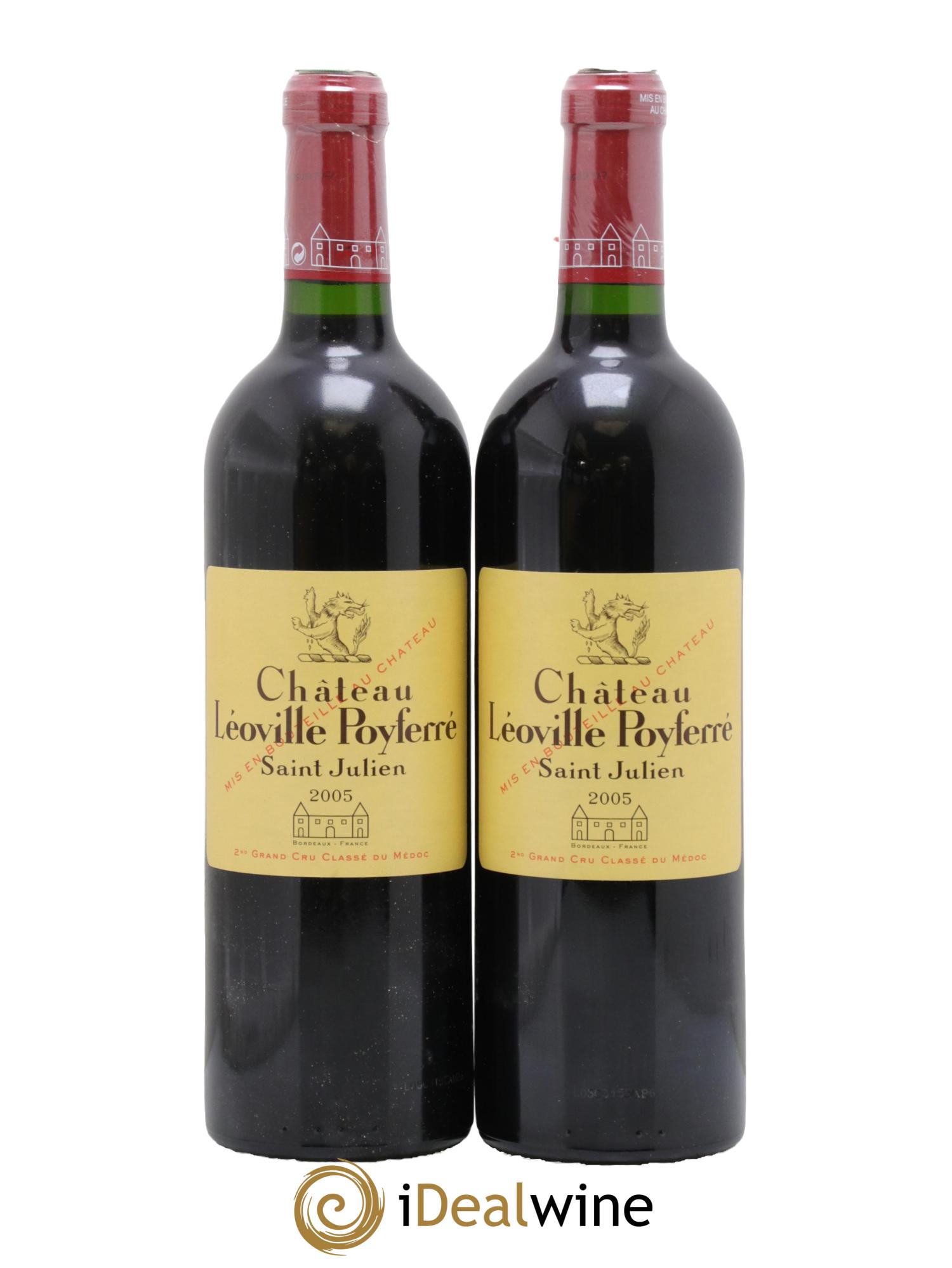 Château Léoville Poyferré 2ème Grand Cru Classé 2005 - Lot of 2 bottles - 0