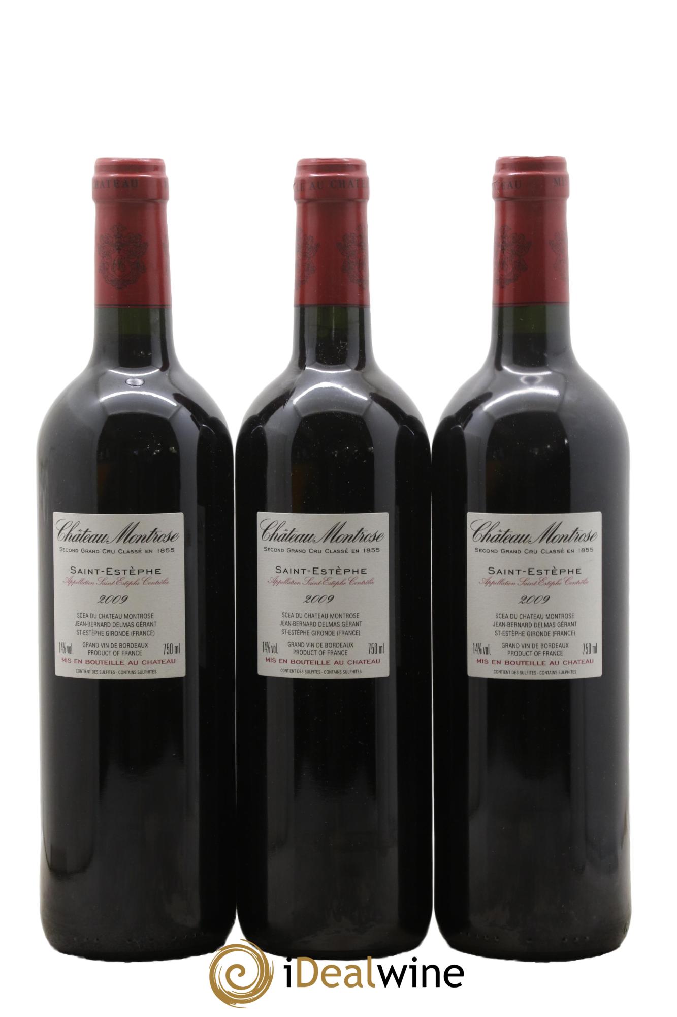 Château Montrose 2ème Grand Cru Classé 2009 - Lot of 3 bottles - 1