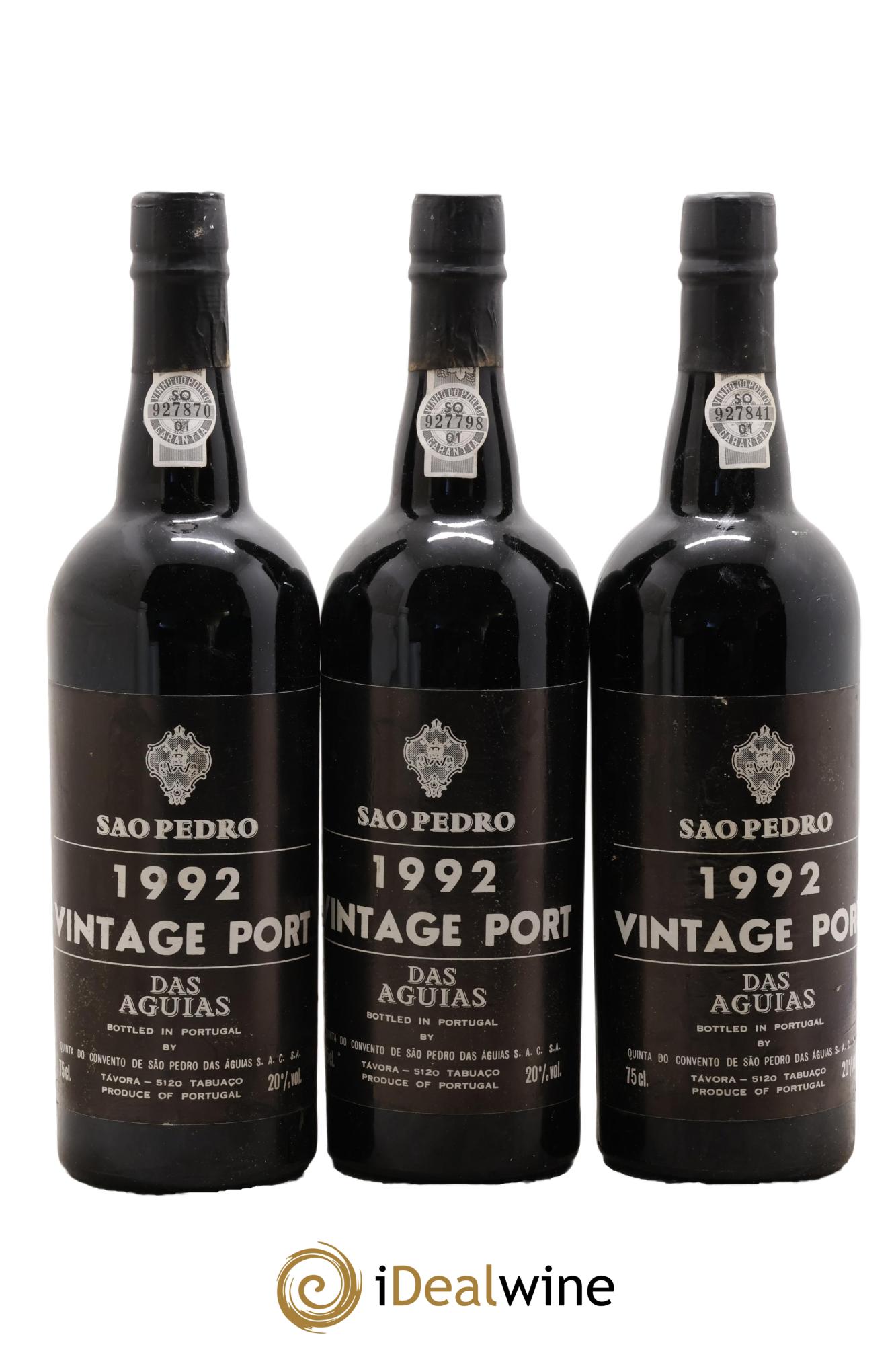 Porto Vintage Quinta Sao Pedro Das Aguias 1992 - Lot de 3 bouteilles - 0