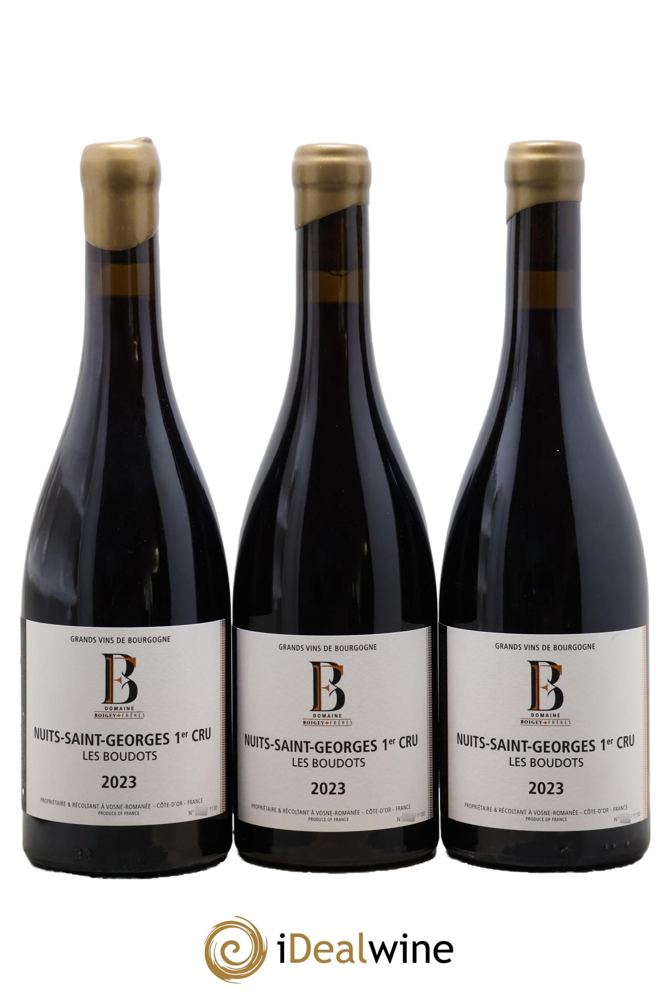 Nuits Saint-Georges 1er Cru Les Boudots Boigey Frères 2023 - Lot de 3 bouteilles - 0
