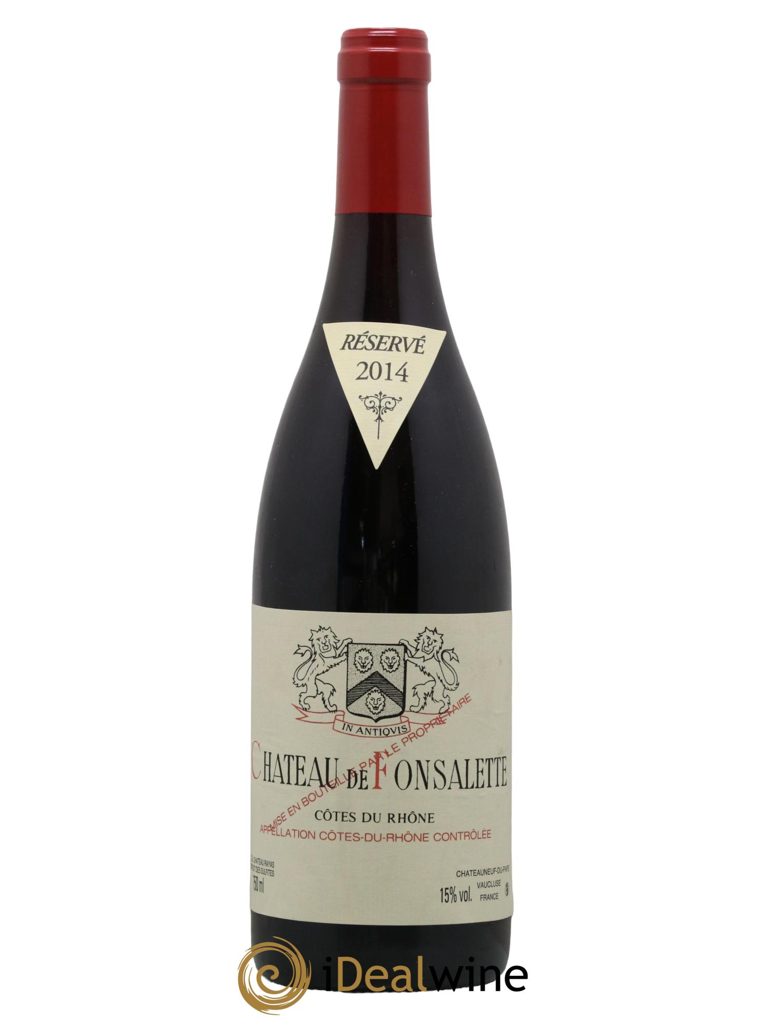 Côtes-du-Rhône Château de Fonsalette Emmanuel Reynaud 2014 - Lot de 1 bouteille - 0